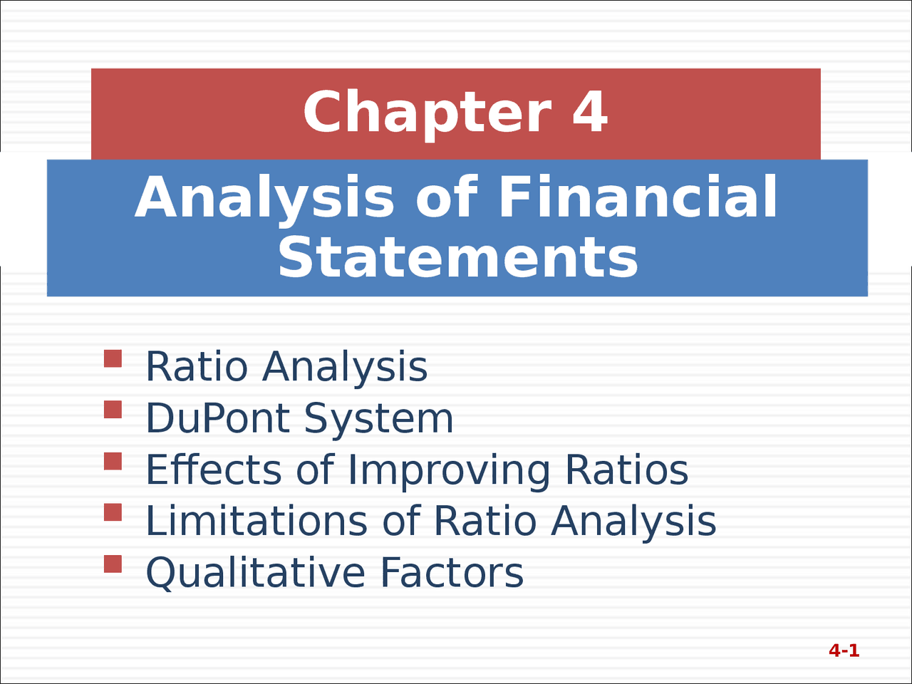 Analysis of Financial Statements - Lecture Slides | FIN 301 - Docsity