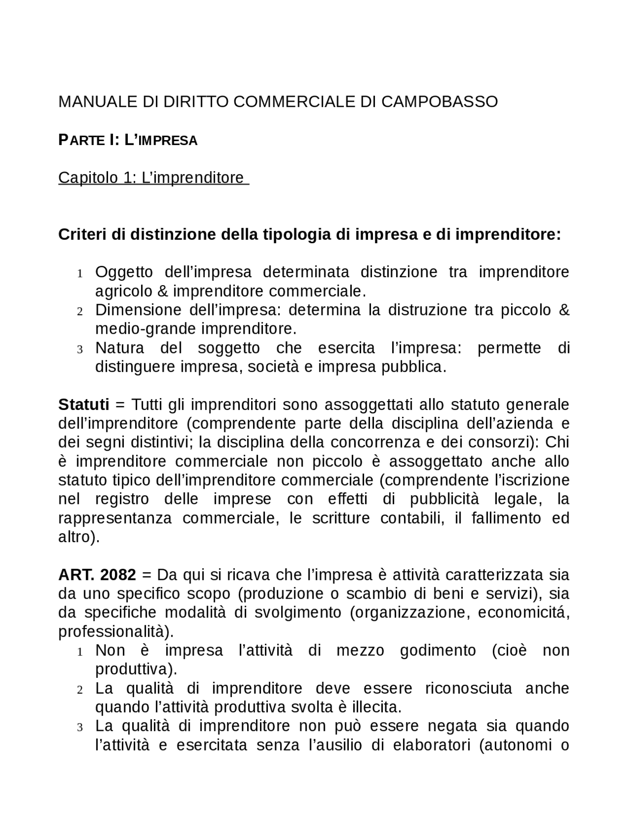 manuale di diritto commerciale campobasso