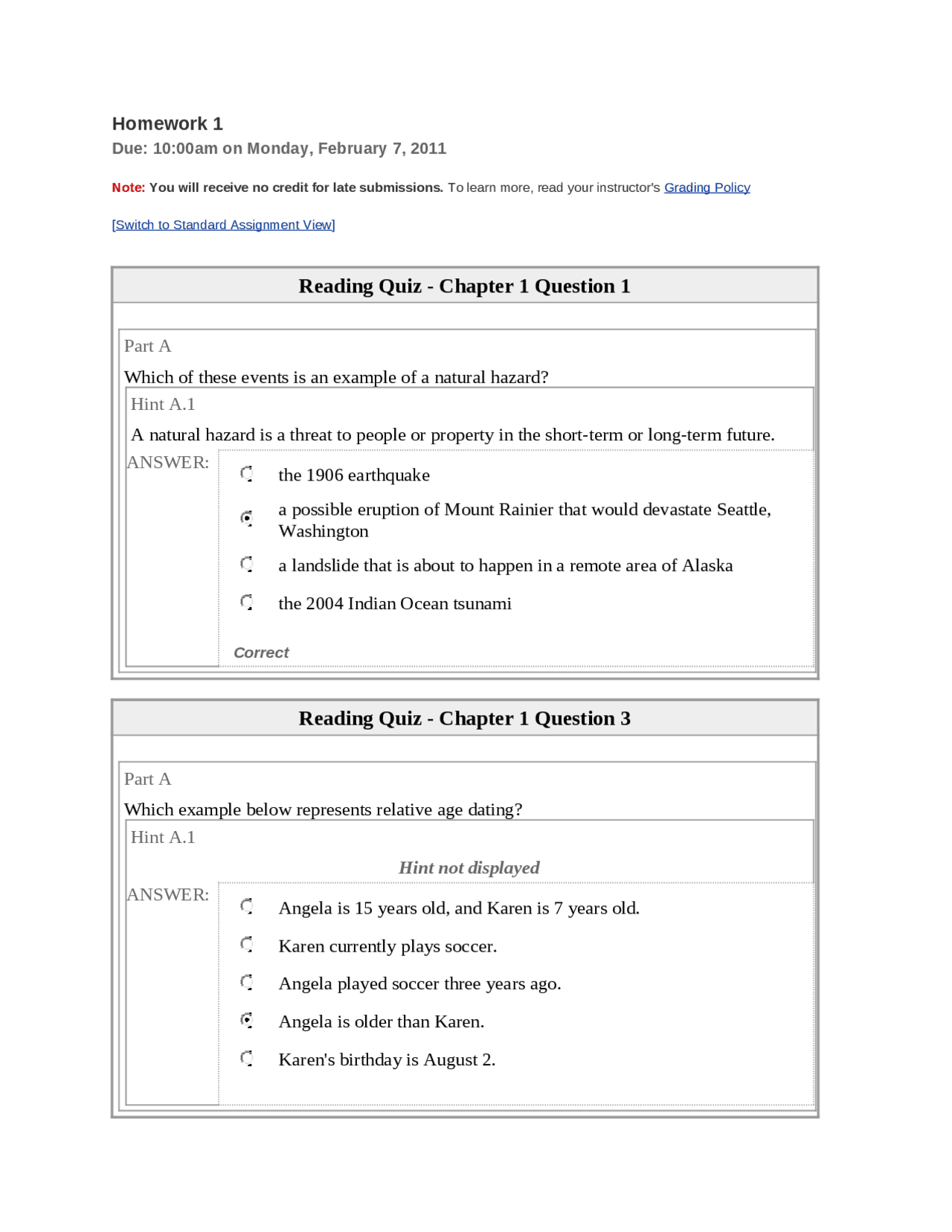 22 Questions on Physical Geology - Homework | GEOL 1001 - Docsity
