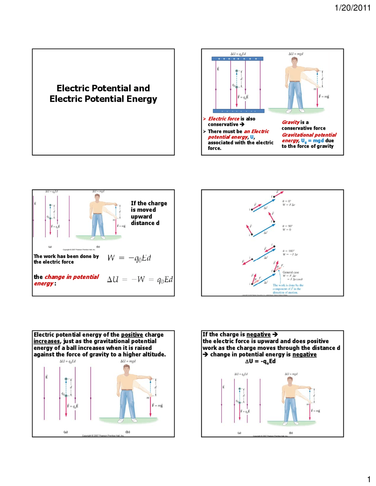 Slides on Electric Potential and Electric Potential Energy | PHY 133 ...