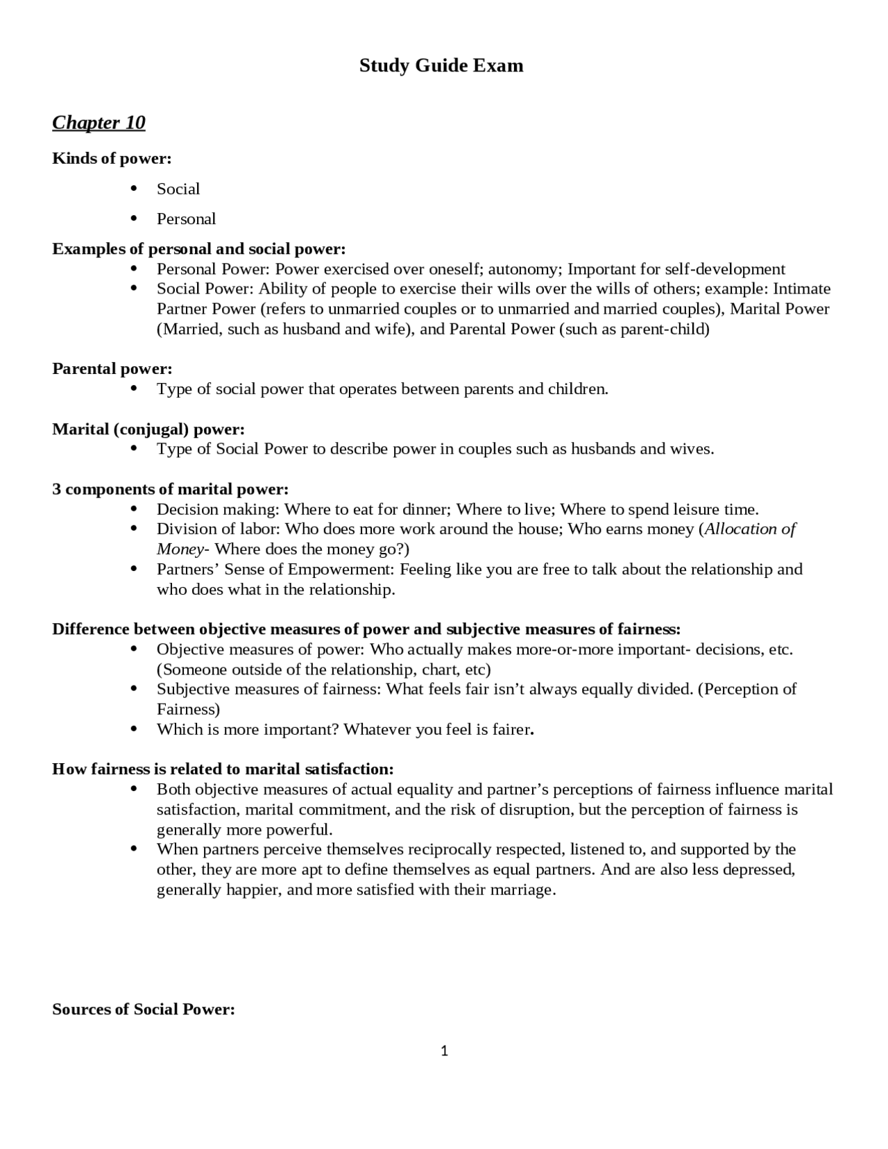 Study Guide for Exam on Family Relationships in Life Development | FAD ...
