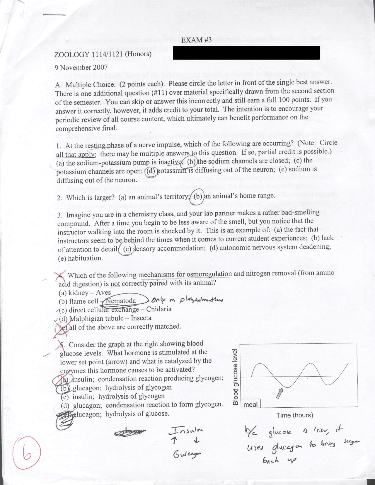 Exam 3 with Solution Introductory Zoology ZOO 1114 Docsity
