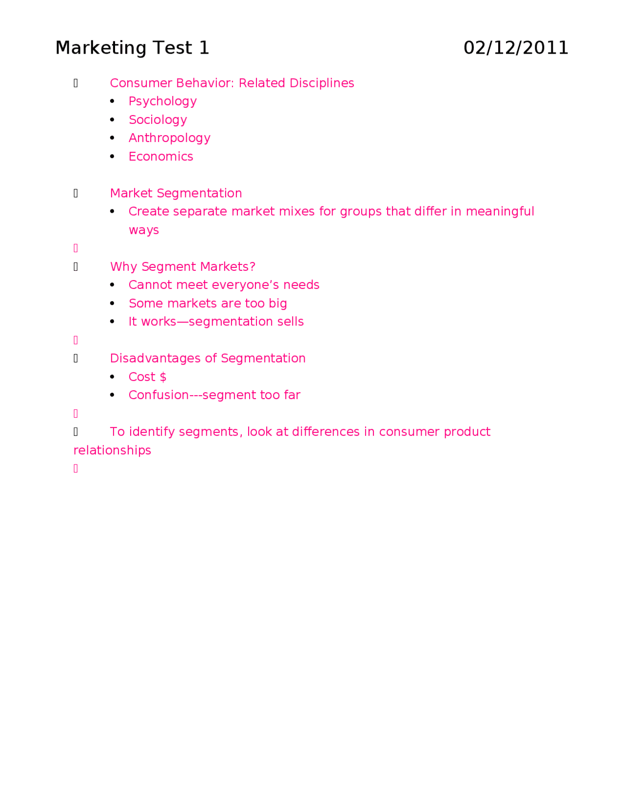 Test 1 Study Guide - Consumer Behavior | MRKTNG 4220 | Study notes ...