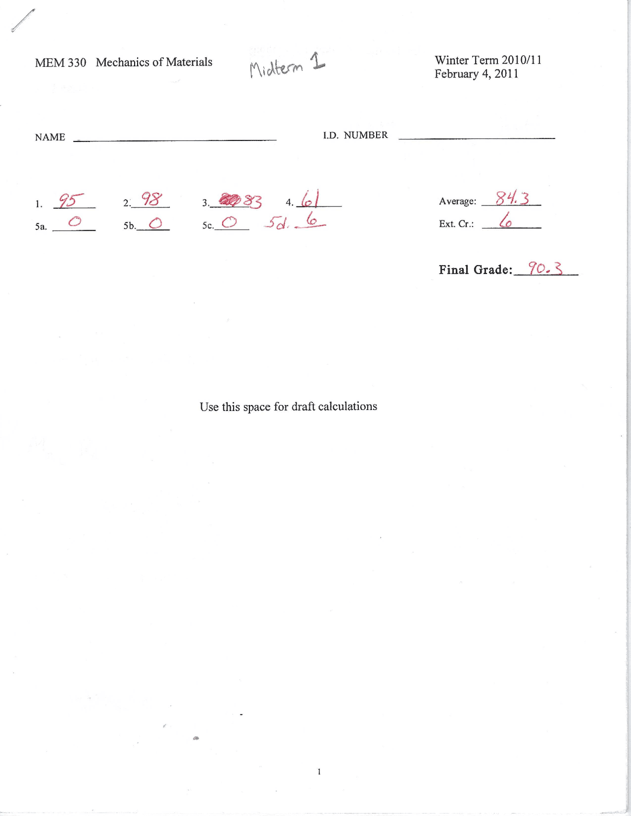 Midterm 1 Solved - Mechanics of Materials II - Fall 2011 | MEM 330 ...