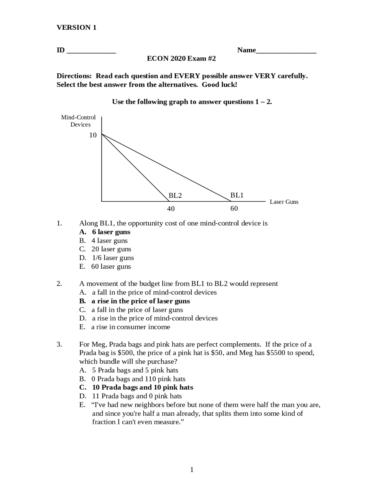 25 MCQs with Solutions for Exam 2 - Principles of Microeconomics | ECON ...