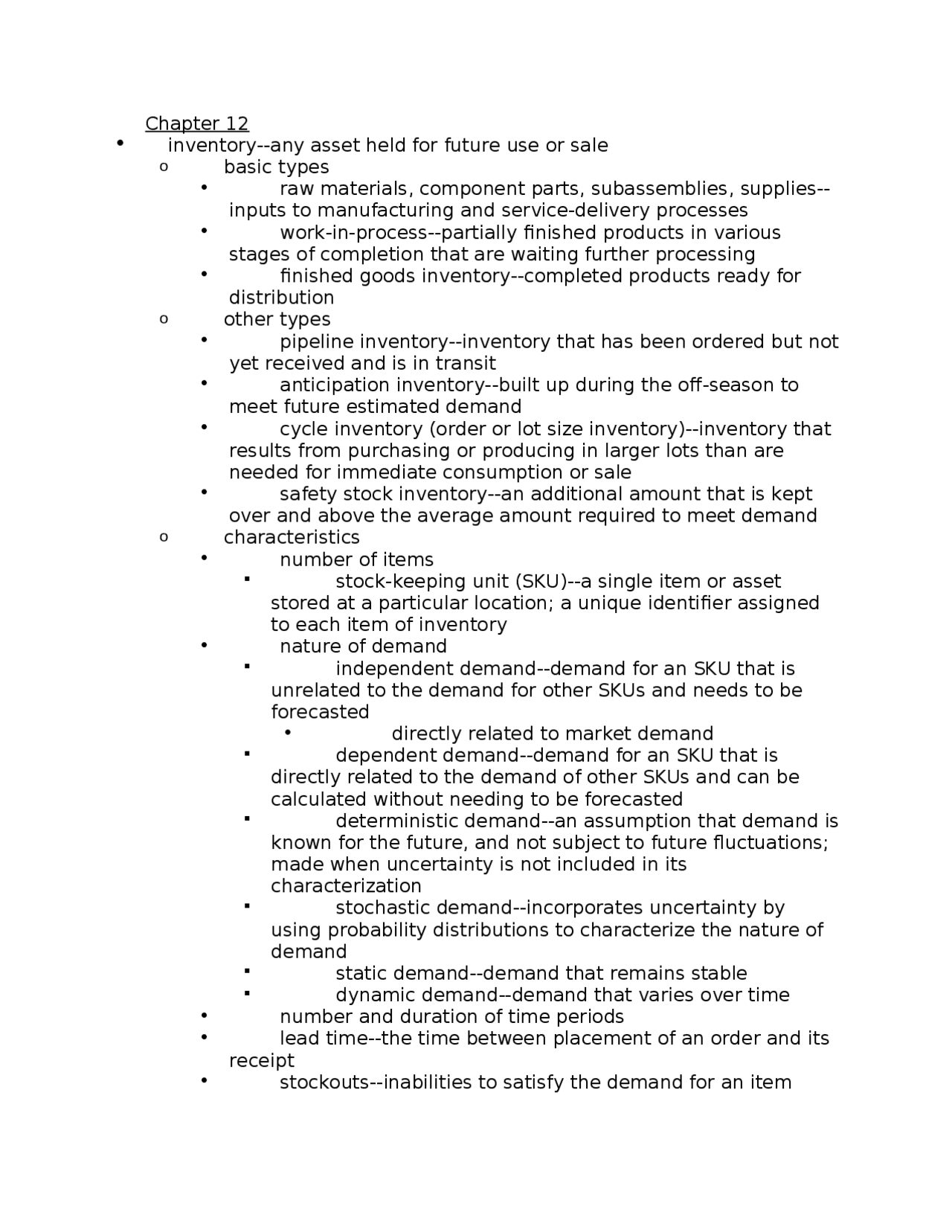 Exam 3 Notes for Service Operations Management | MAN 3504 - Docsity