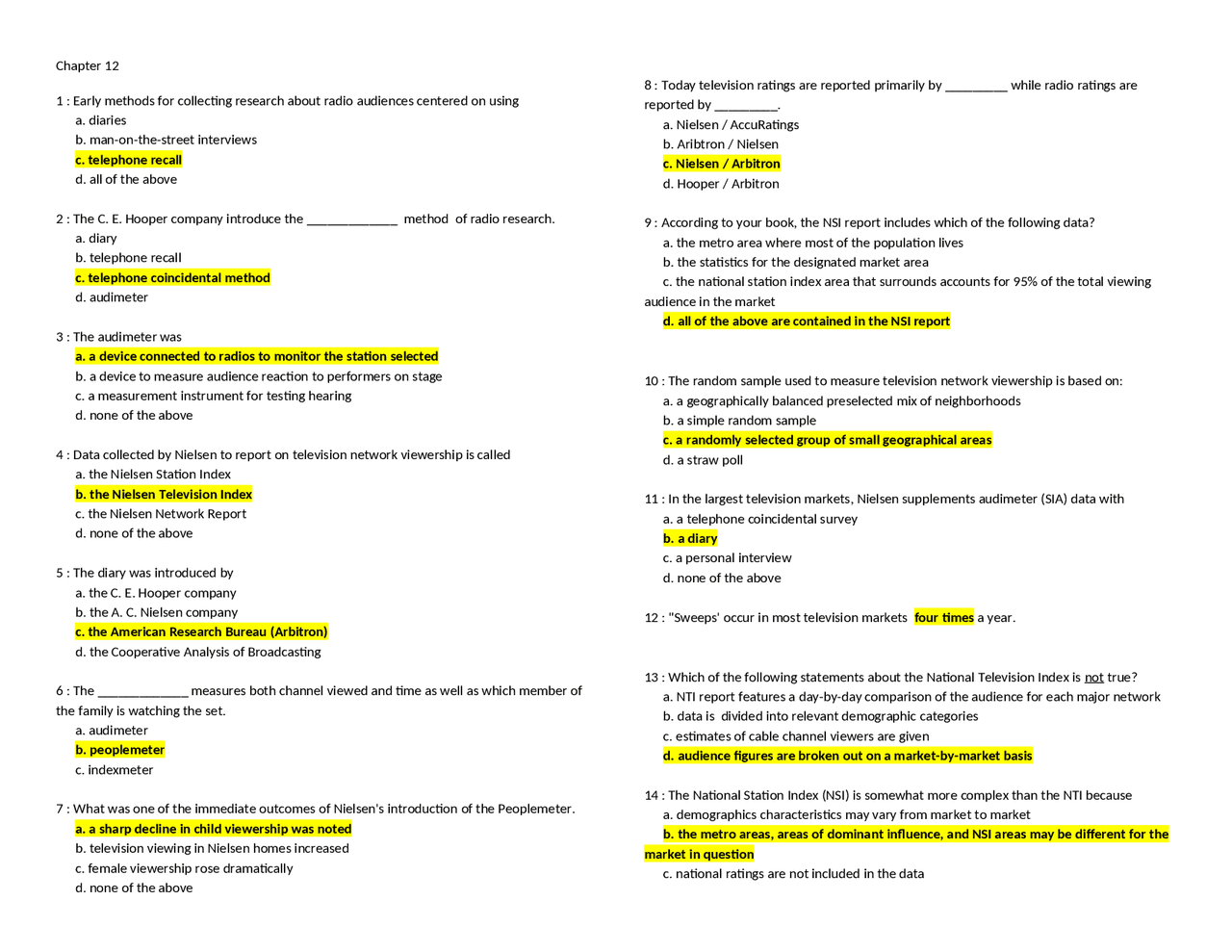 MCQs with Answers for Introduction to Telecommunications | TELE 3010 ...