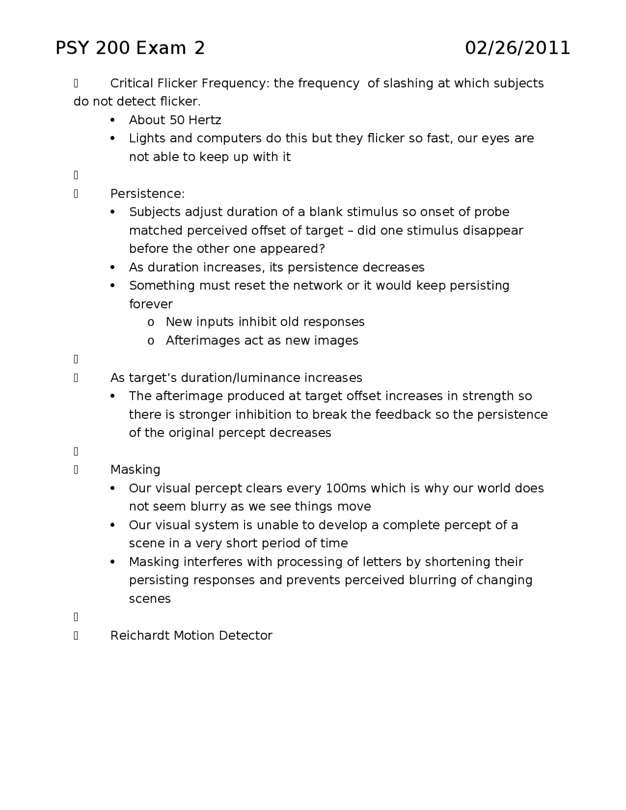 Introduction to Cognitive Psychology - Notes for Exam 2 | PSY 20000 ...