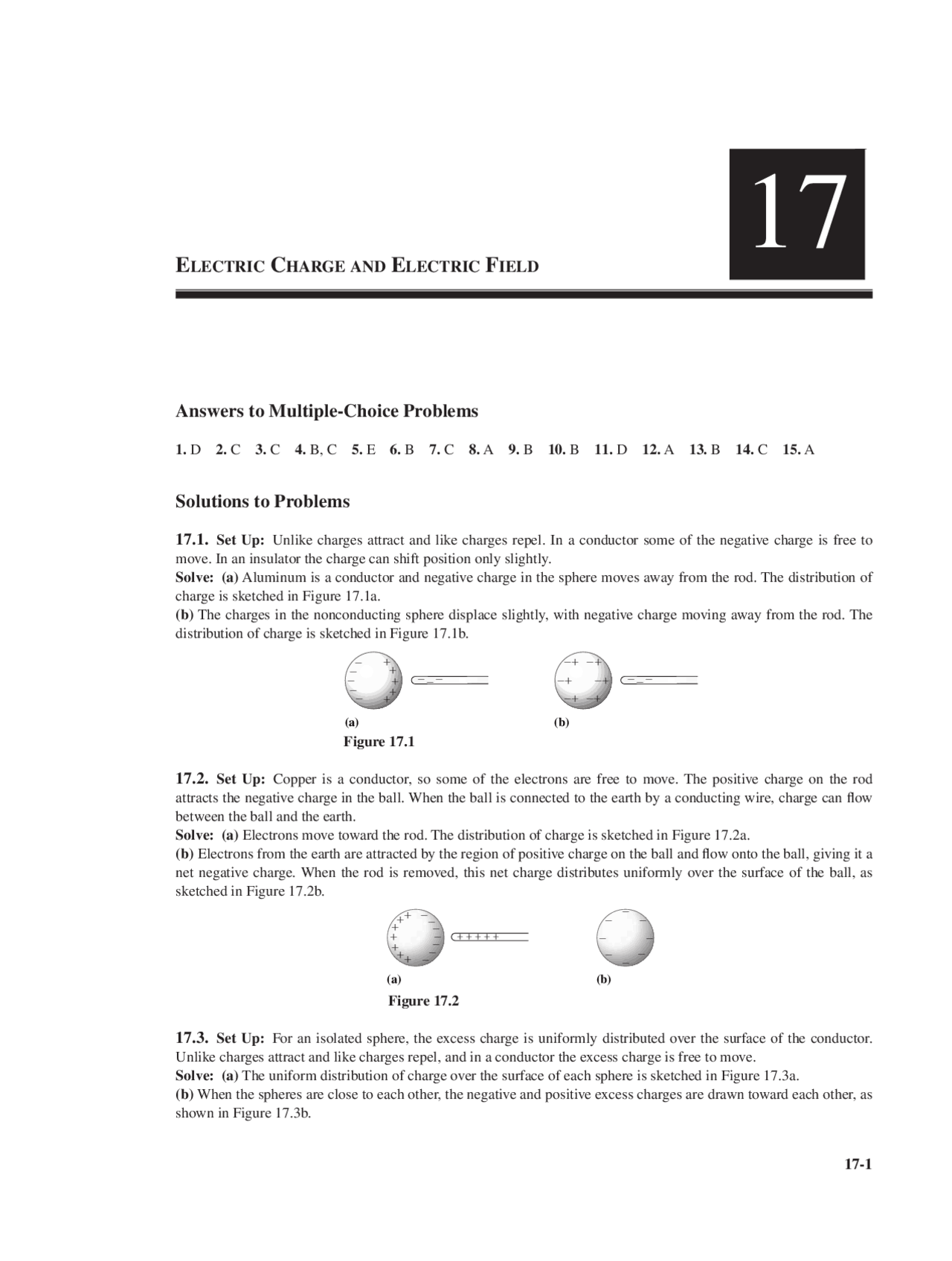 Notes on Electric Charge and Electric Fields - Solutions to Problems ...