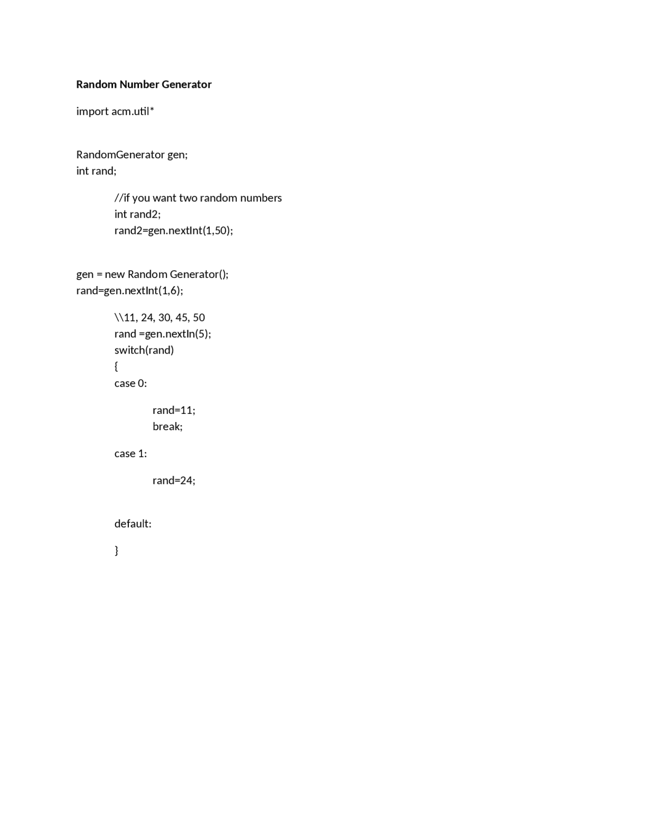 Random Number Generator on Introduction to Programming in Java | CS ...