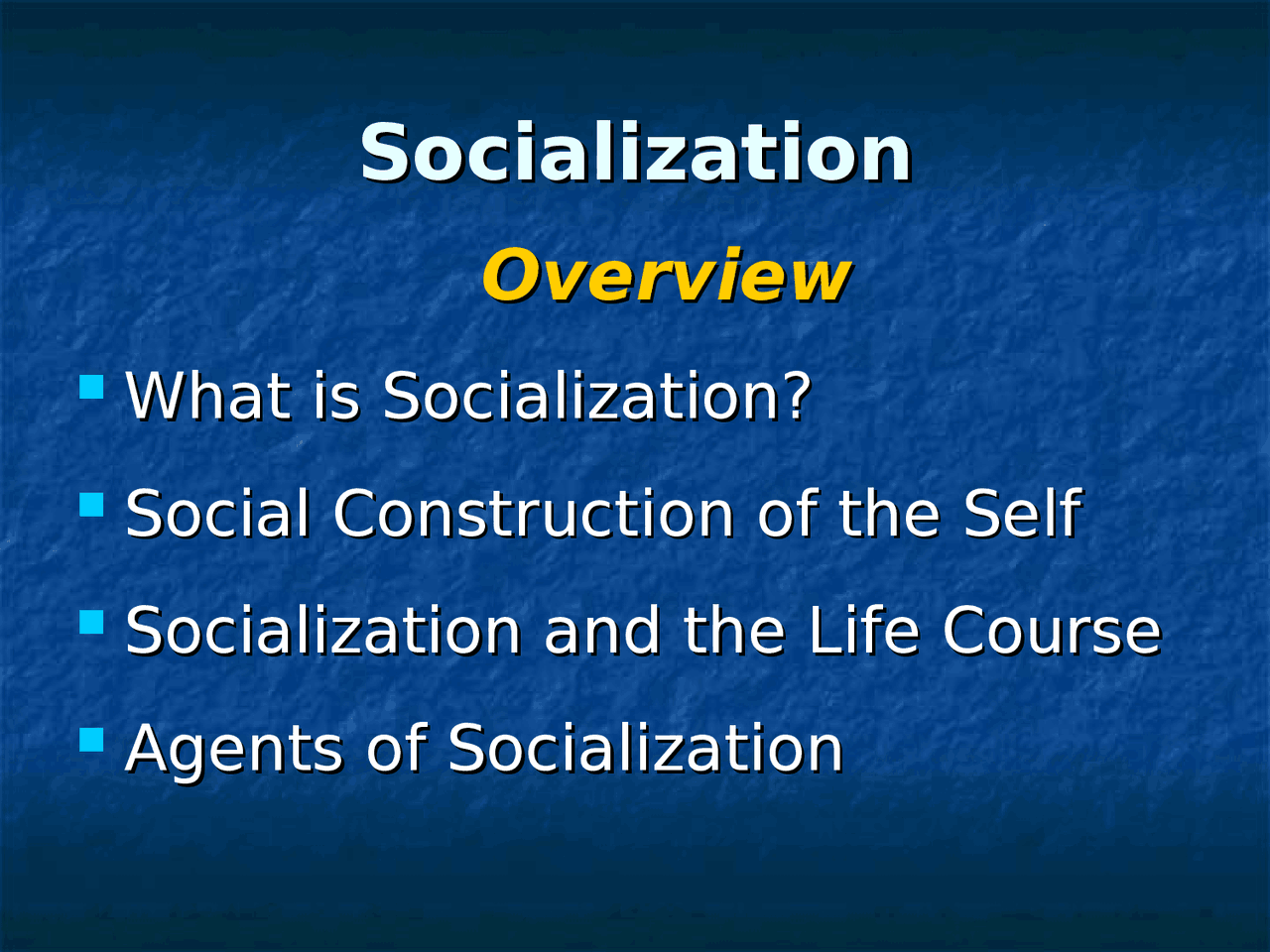 Solialisation Lecture Slides on The Role of Socialization | SOCL 2001 - Docsity