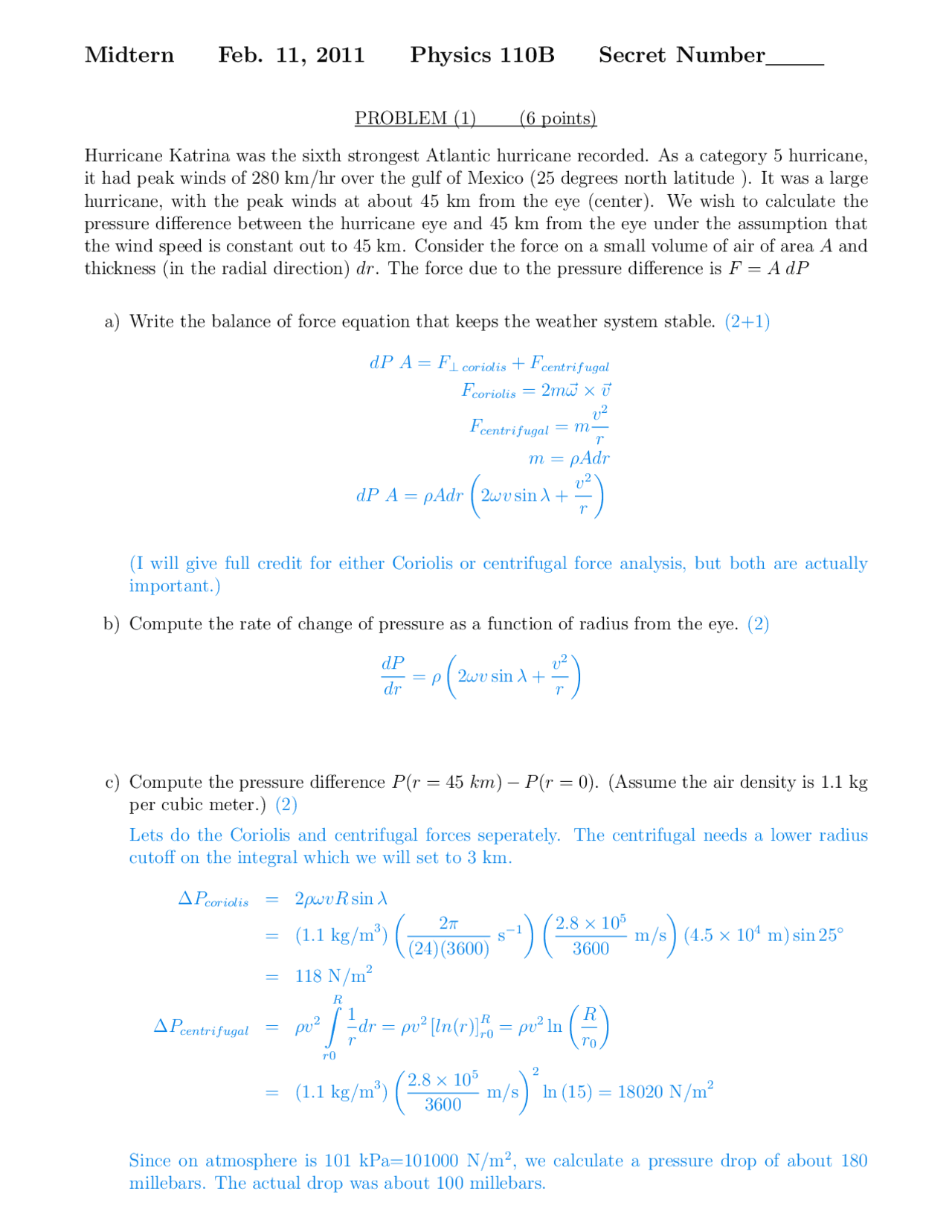 Problem Set 1 Questions on Mechanics with Solutions | PHYS 110B - Docsity