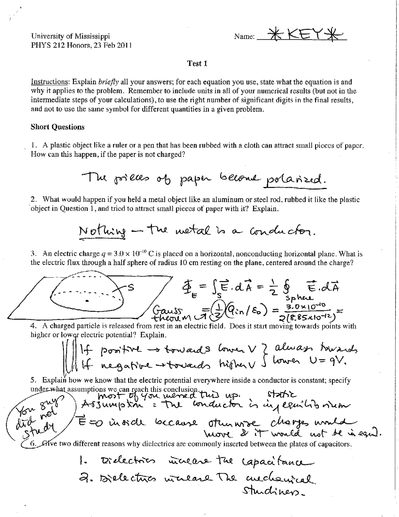 Resolution to Test 1 - Physics for Science and Engineering I | Phys 212 ...