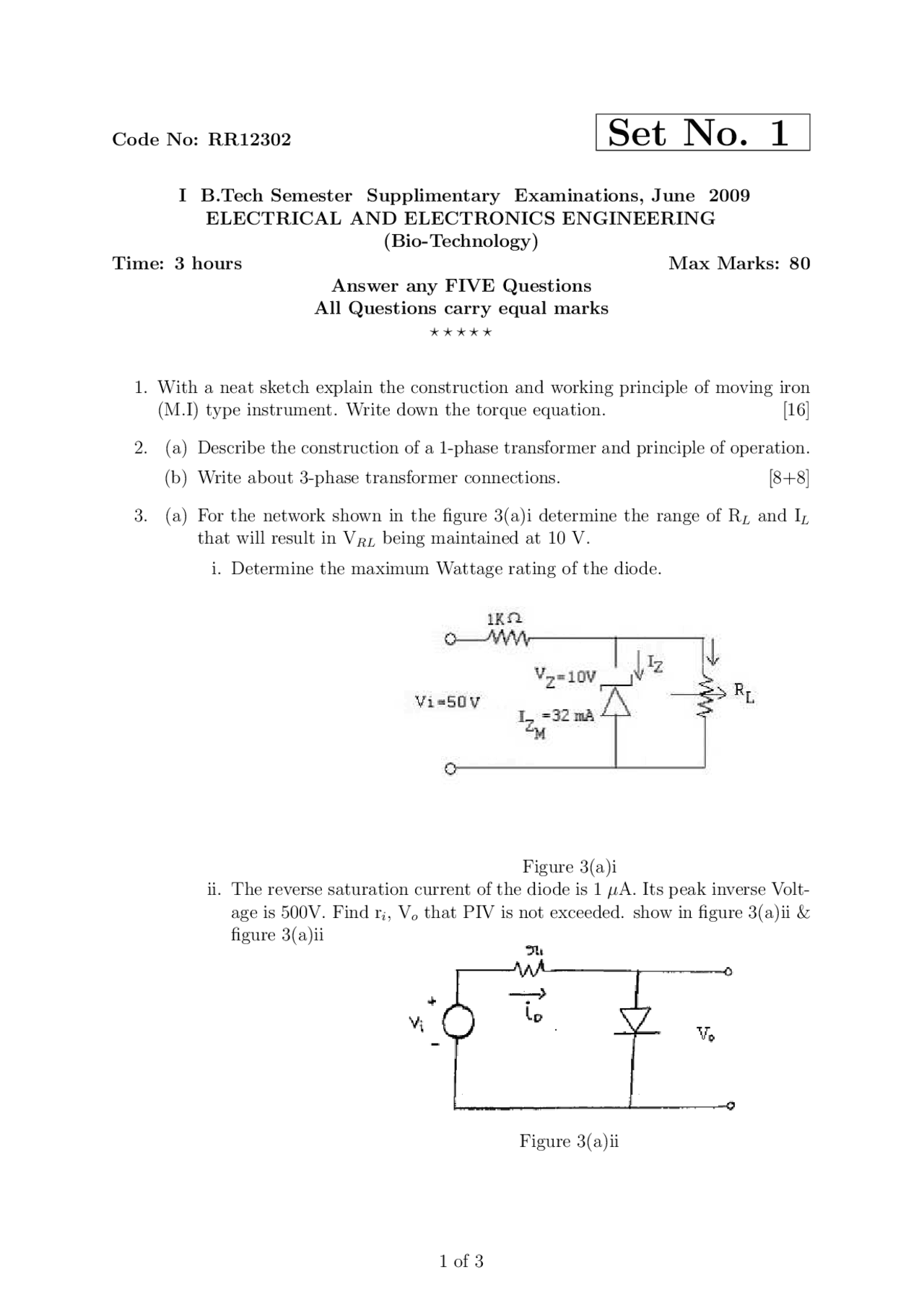 Exam of ELECTRICAL and ELECTRONICS ENGINEERING - Docsity