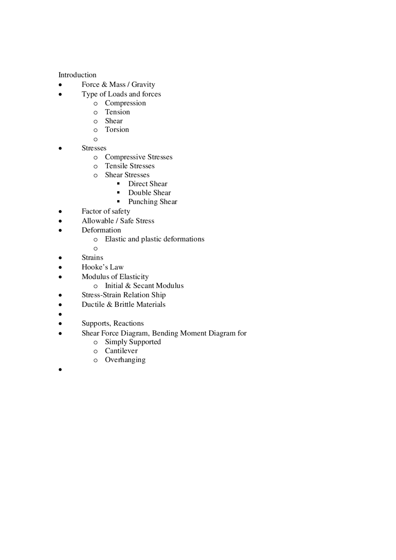 Strength Of Materials Lecture Notes Civil Engineering 3 Study