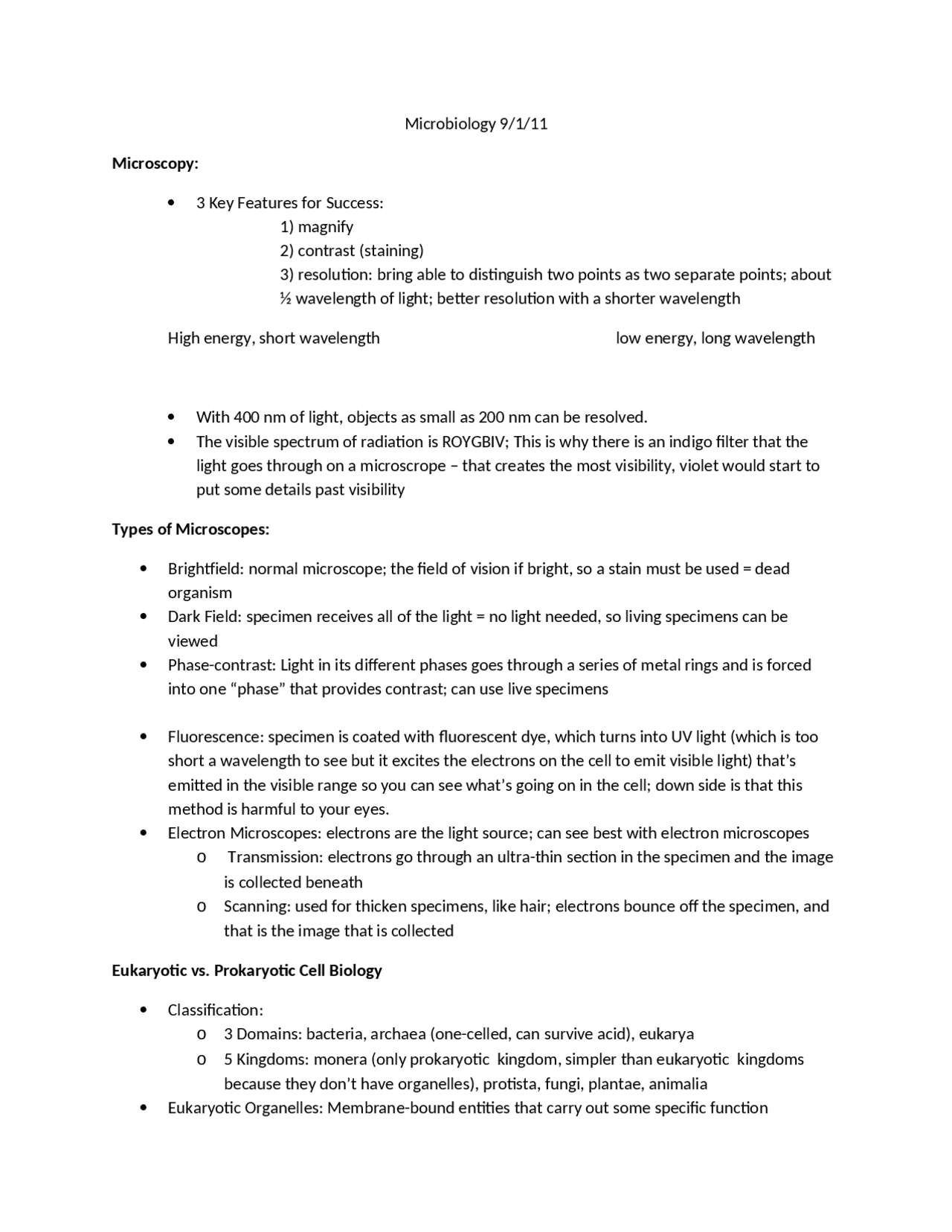 Introduction to Microbiology - Lecture Notes | BIOL 2230 - Docsity