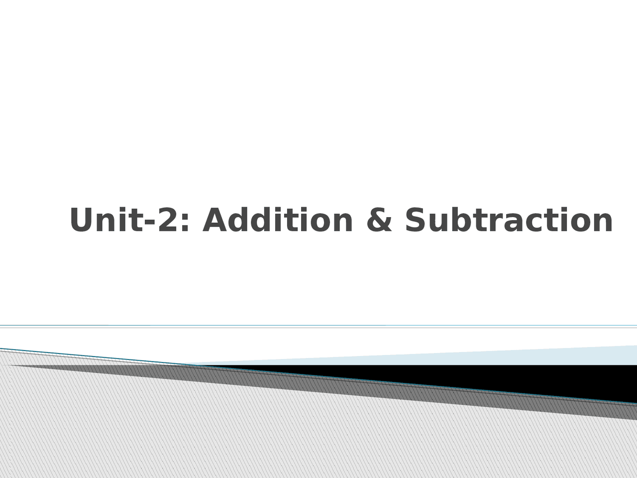 Computer Architecture and Organization - Addition and Subtraction ...