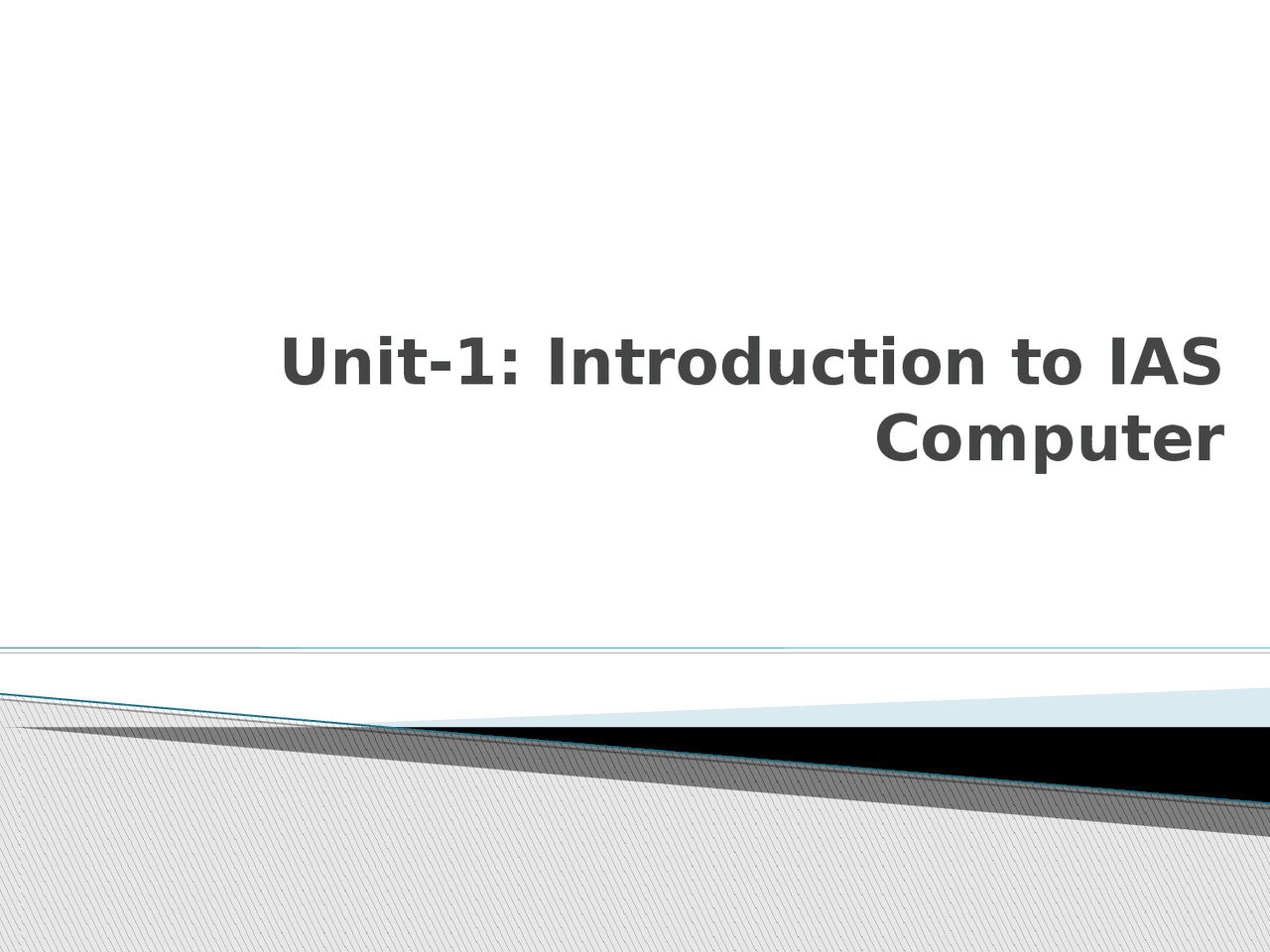 Computer Architecture and Organization - IAS computer | Study notes ...