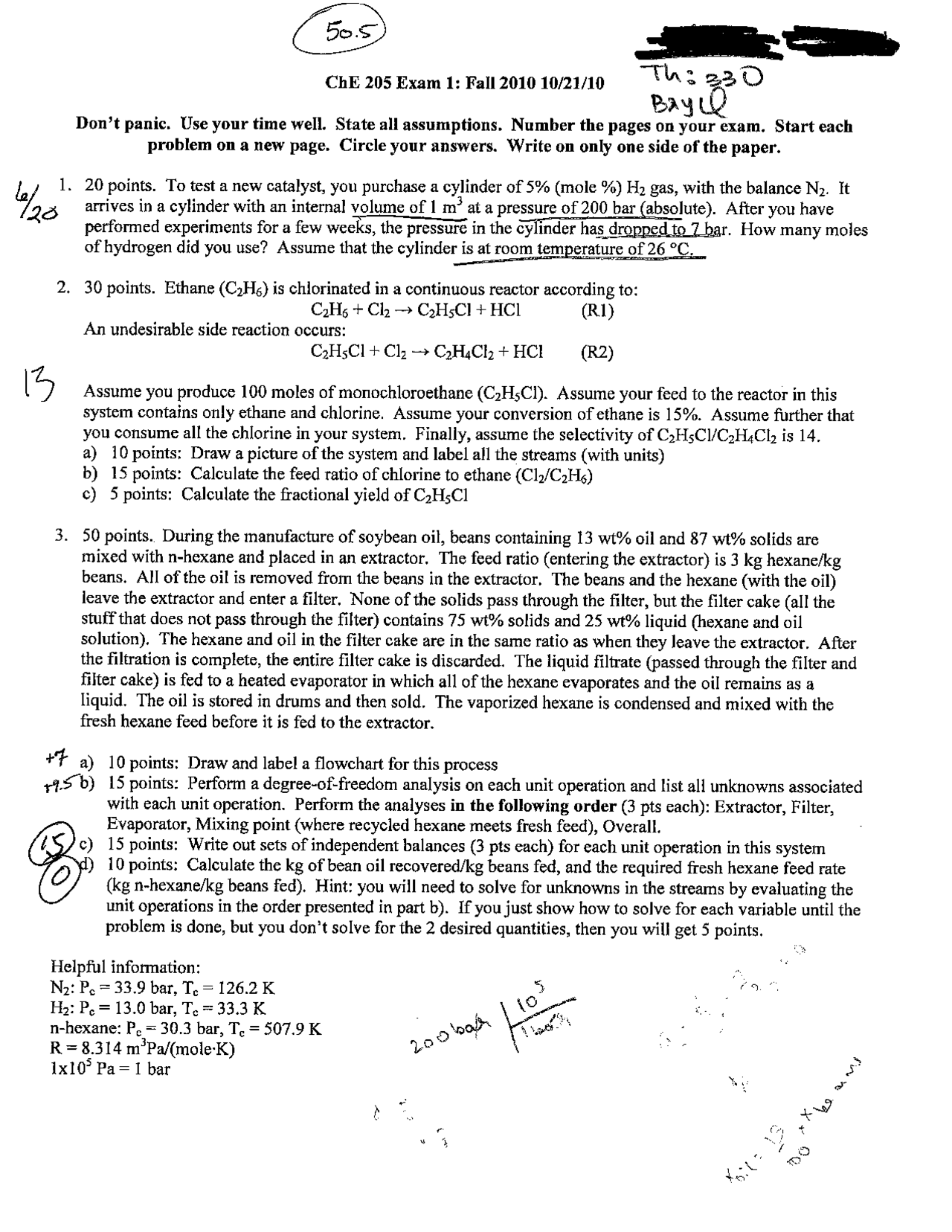 3 Questions with Solutions of Chemical Engineering Calculations | CHE ...