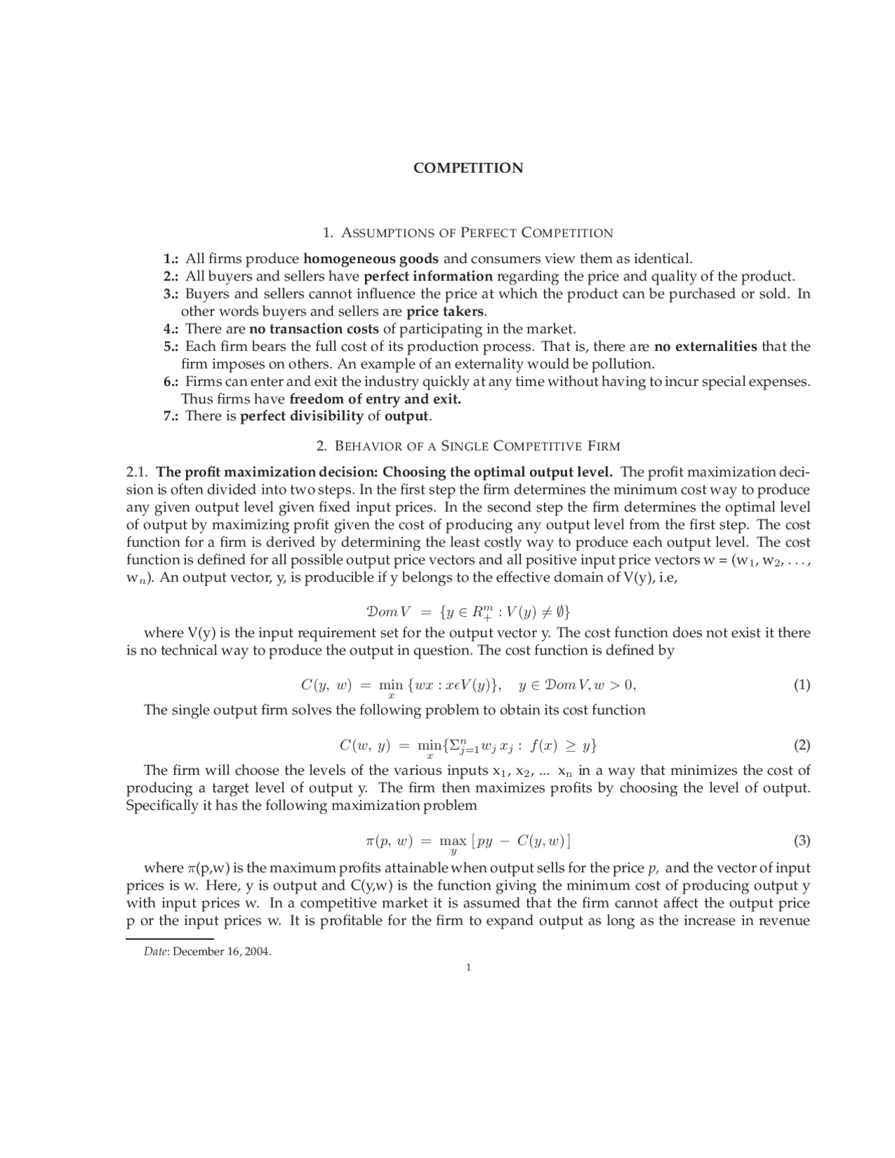 markets and competiton - iitm notes Images High... Competition, Lecture Notes - Economics - Docsity