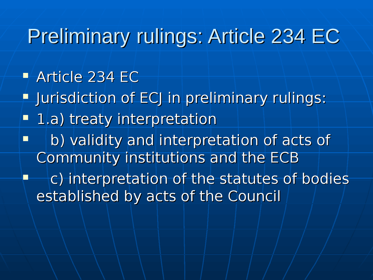 Preliminary rulings - ARTICLE234 DOC - Lecture - EU - Docsity