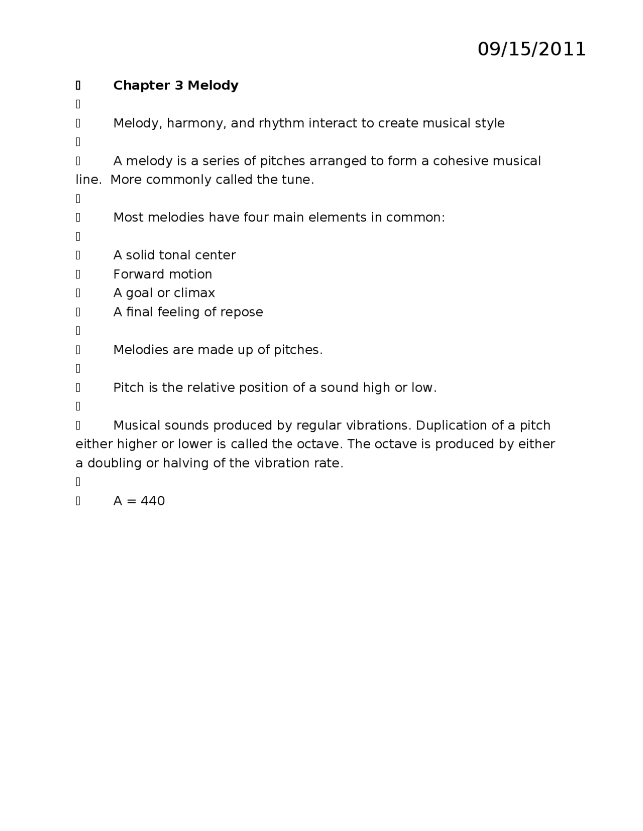 Musical Apprerecation Notes Music Appreciation - Notes for Exam 1 | MUS 1751 - Docsity