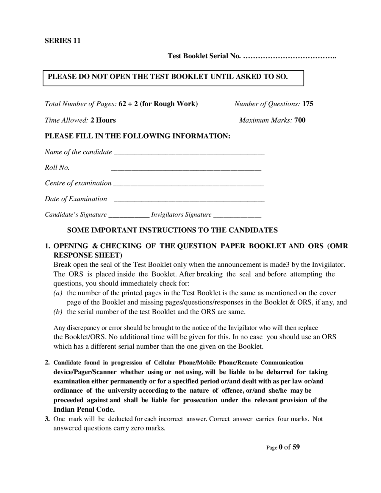 Entrance Paper - Faculty of Management Studies (FMS) - Docsity
