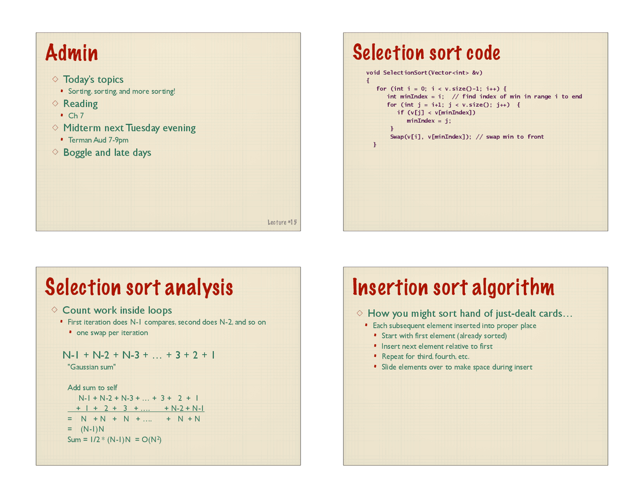 Introduction to Computer science - Programming Abstractions, Lecture 15 ...