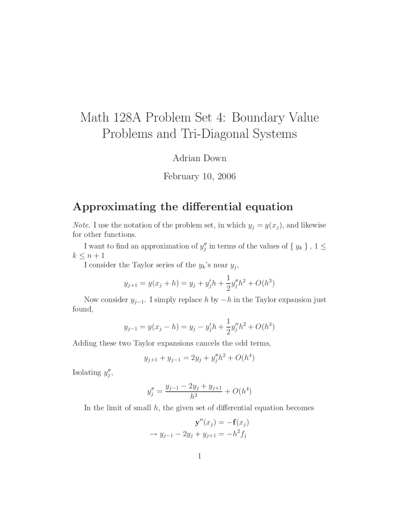 Boundary Value Problems, Lecture Notes - Advanced Calculus - Docsity