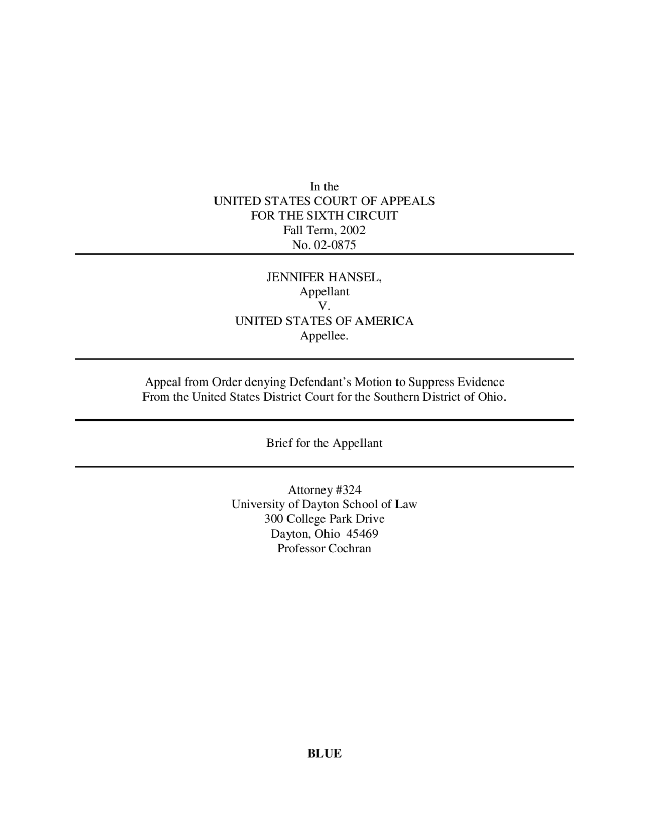 Legal Professions - Sample Appellate (brief) Part 2 - Law - Docsity