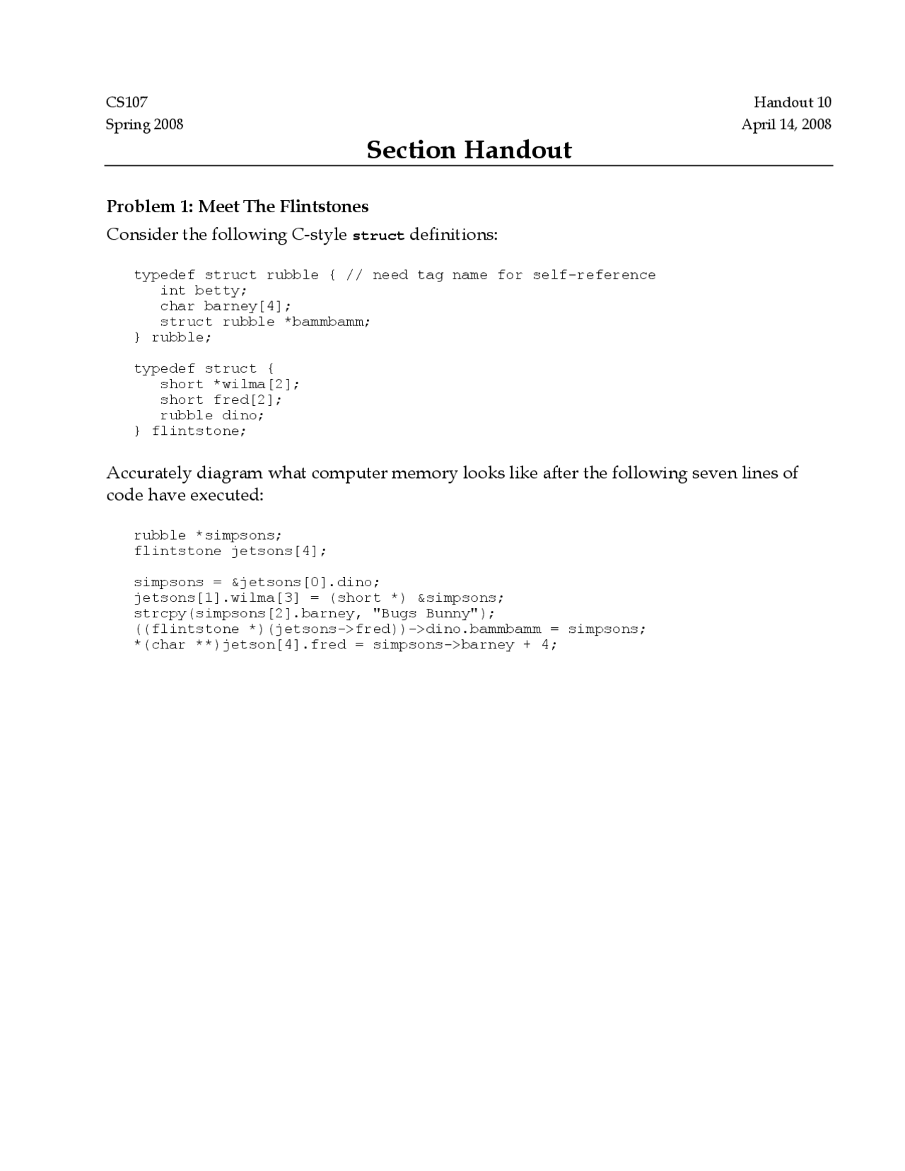 Section Handout - Programming Paradigms - 10 - Docsity