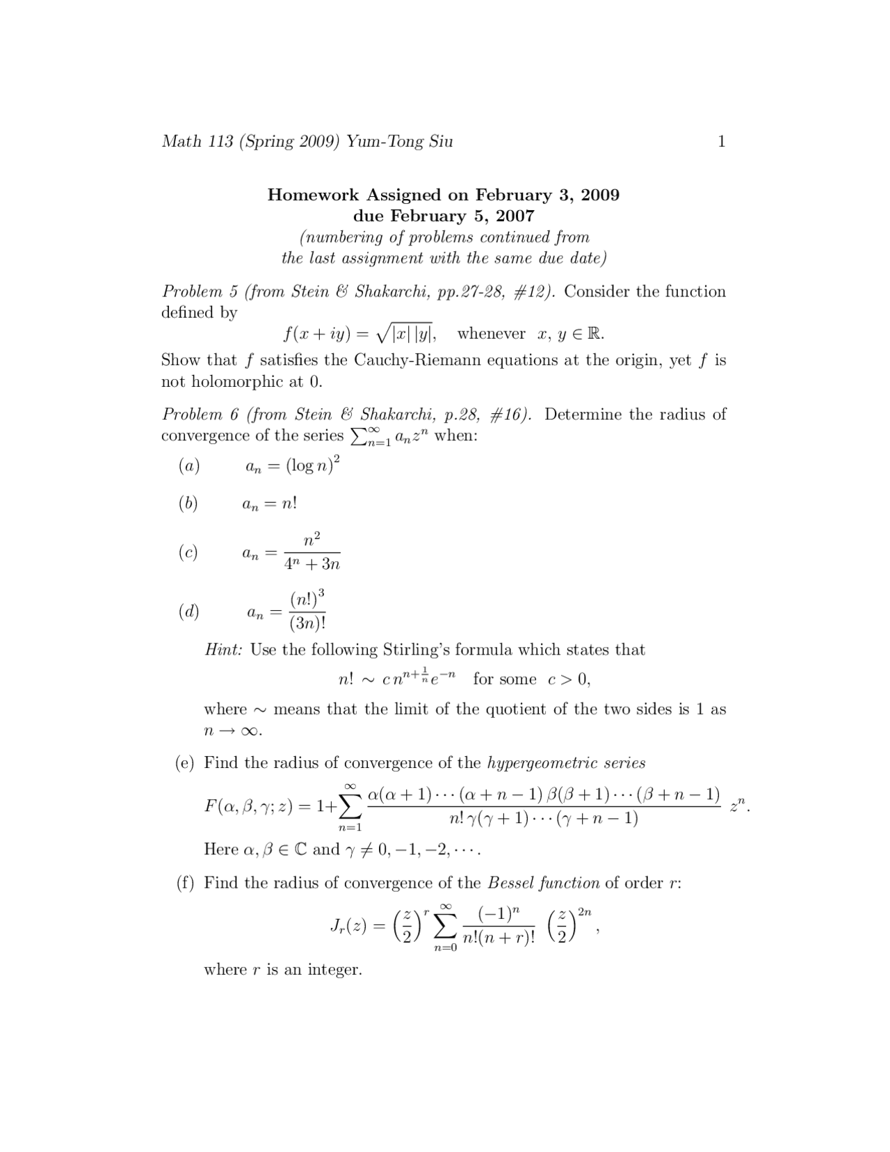 Complex Analysis 8, Exercises - Mathematics | Exercises Complex Numbers ...