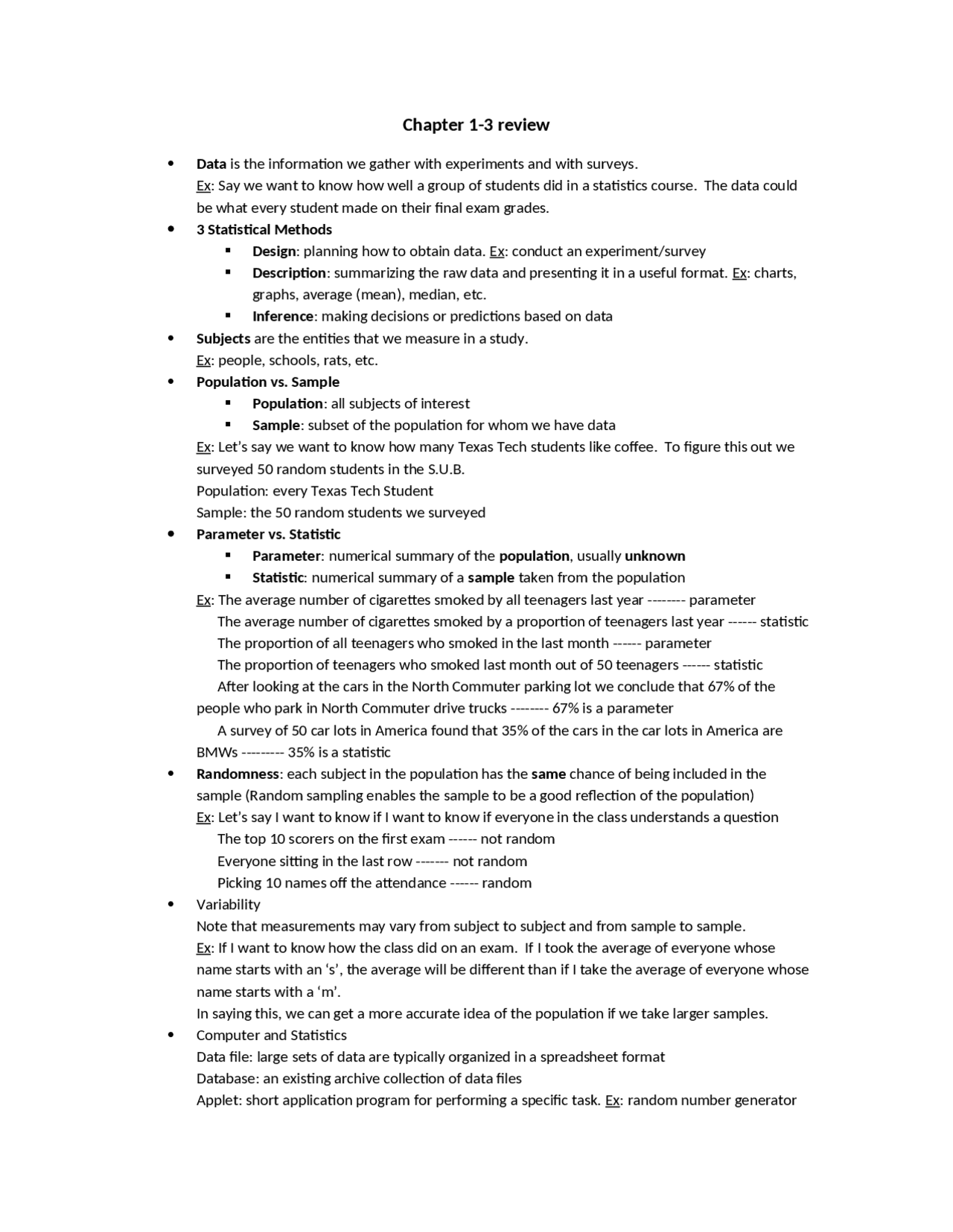 Math 153 Statistical Methods - Study Material | MATH 2300 | Study notes Data ...