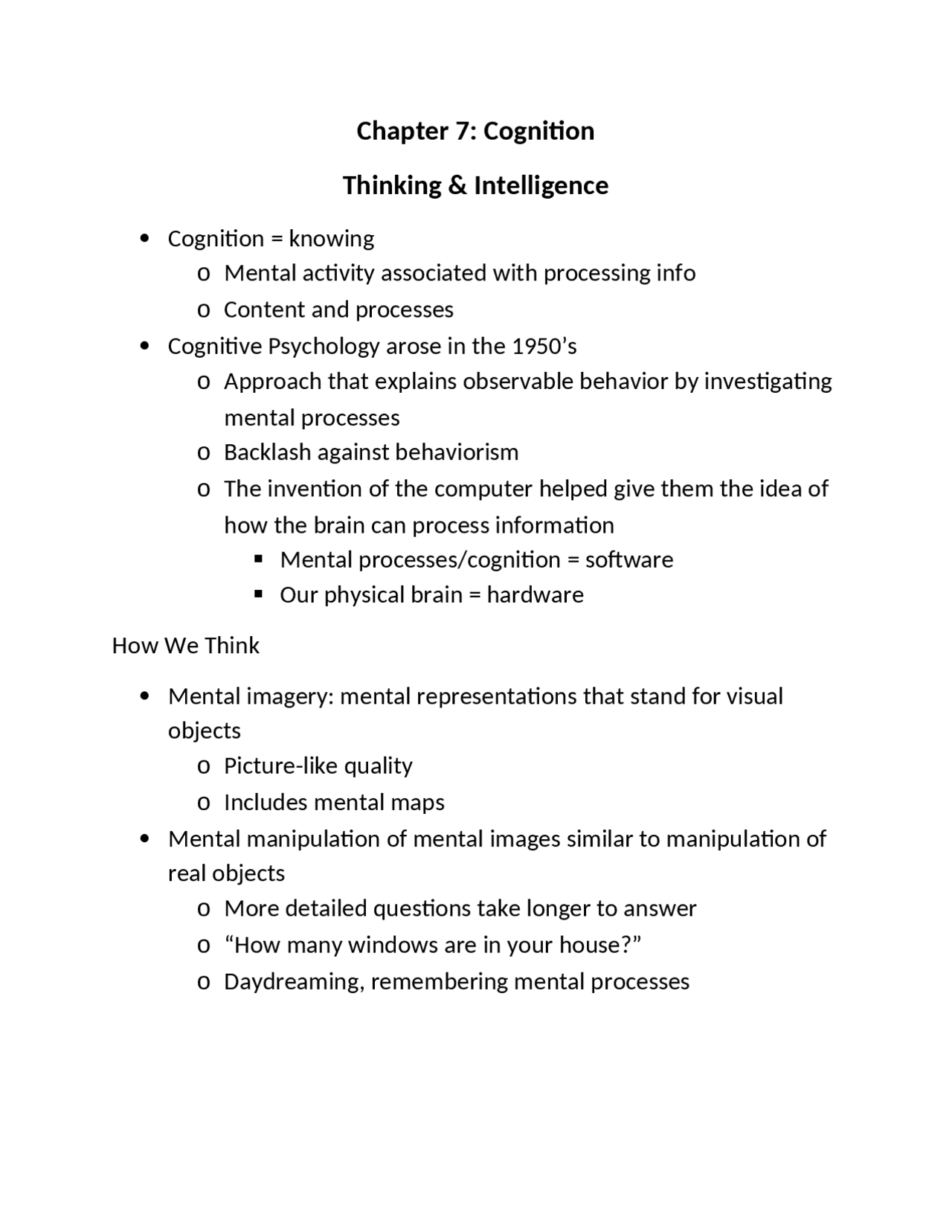 final transcript 2 | pdf | thought | psychology Images... Chapter 7: Cognition - Lecture Notes | PSYC 1101 | Study notes ...