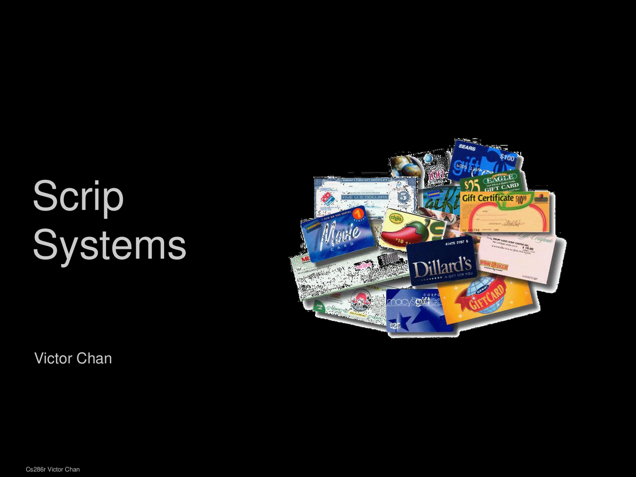 Scrip System, Lecture Notes - Computer Science - Docsity