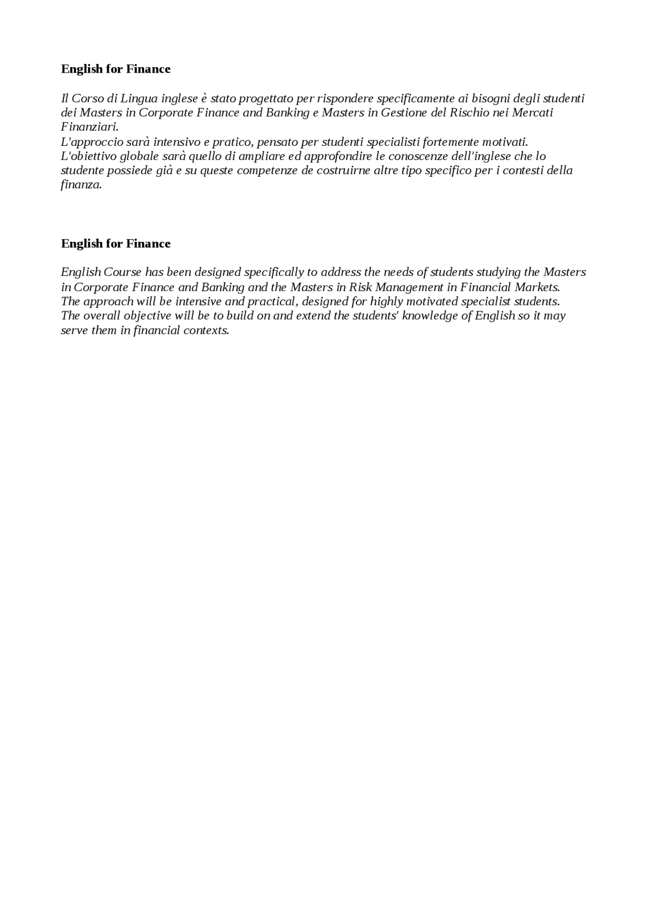 Dispense per il corso di English for Business Dispense di Inglese Giuridico Docsity