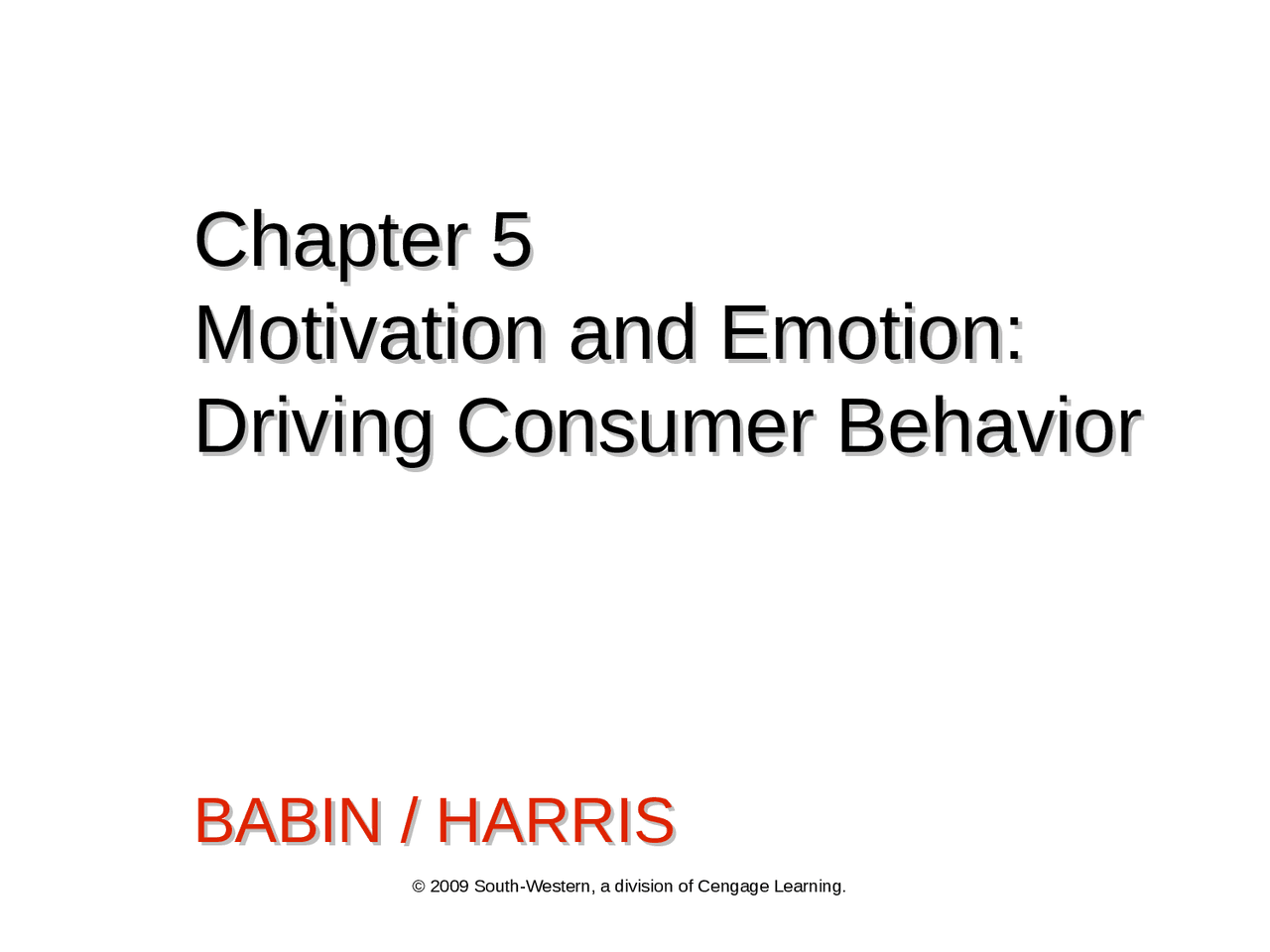 Motivation and Emotion: Driving Consumer Behavior | MKT 4413 | Study ...