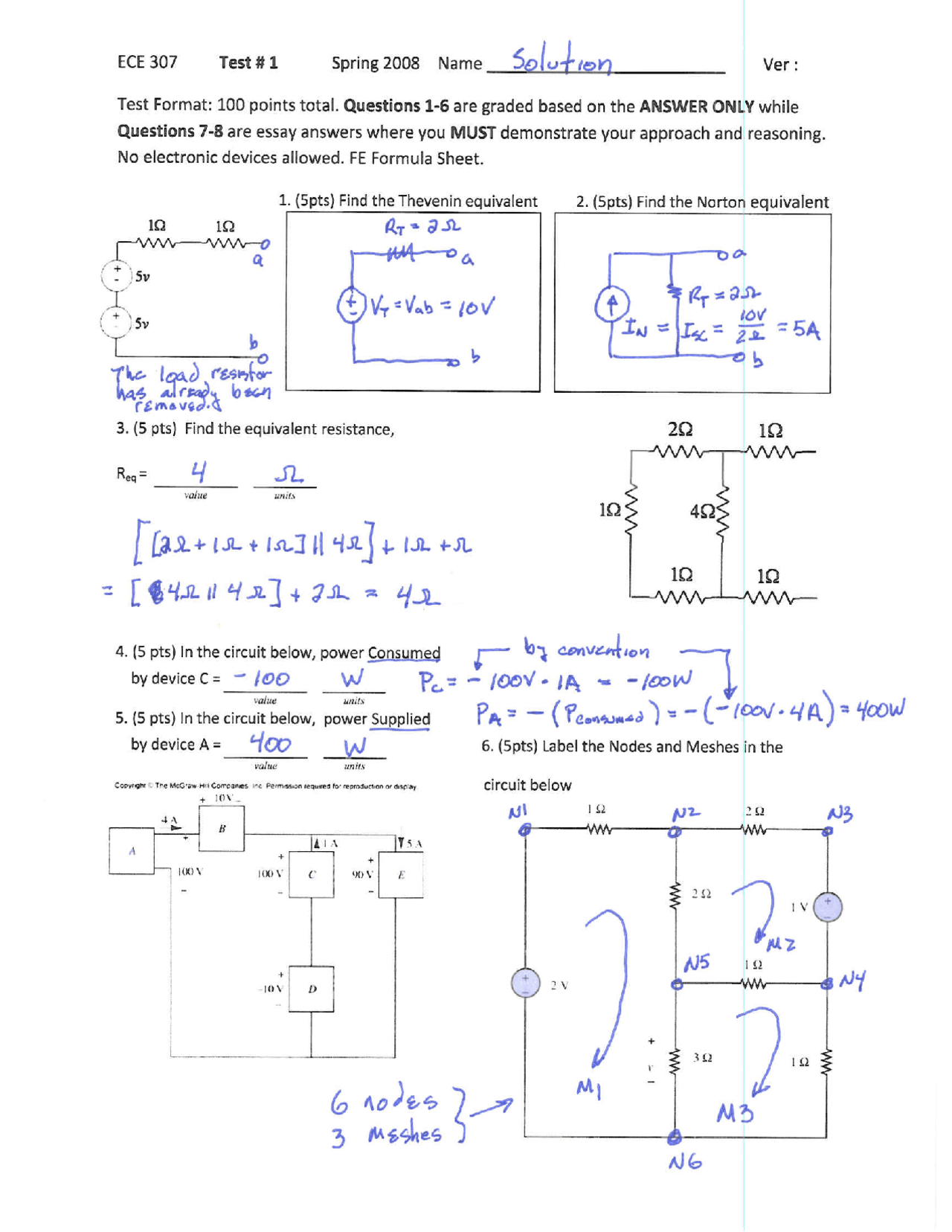 8 Solved Problems on Basic Electrical Engineering - Examination 1 | E C ...