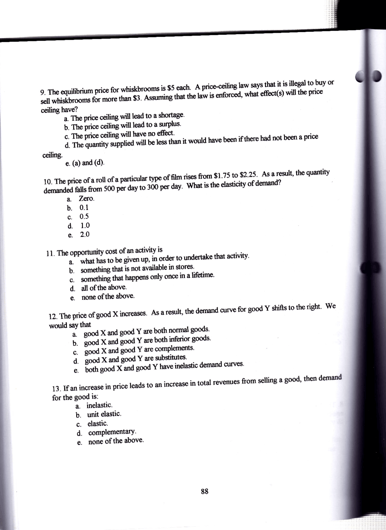 Practice Questions - Introduction to Microeconomics | EC 201 - Docsity