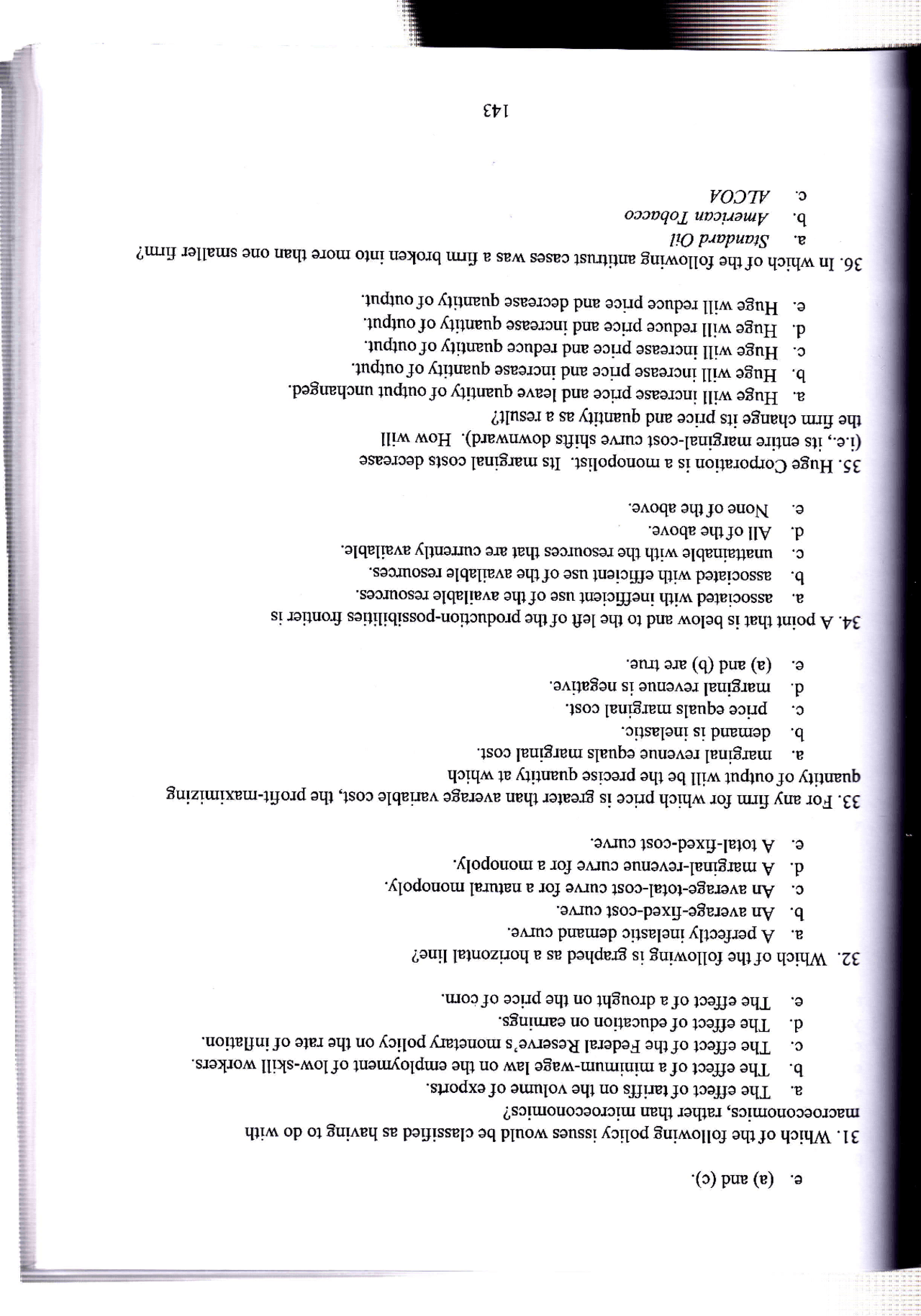 Introduction to Microeconomics - Final Exam | EC 201 - Docsity