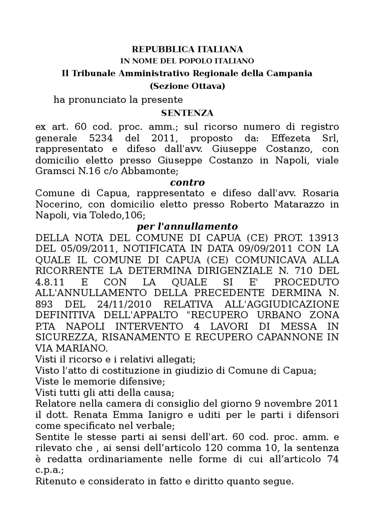 Esempio di Sentenza del tribunale amministrativo Appunti di Diritto Amministrativo Docsity Esempio di Sentenza del tribunale amministrativo Appunti di Diritto Amministrativo Docsity