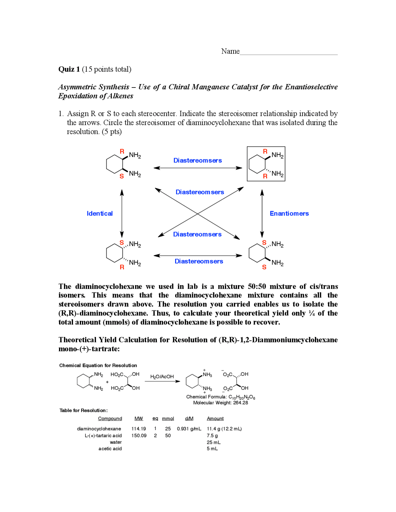 3 Questions on Advanced Organic Chemistry Laboratory - Quiz | CHEM 440 ...