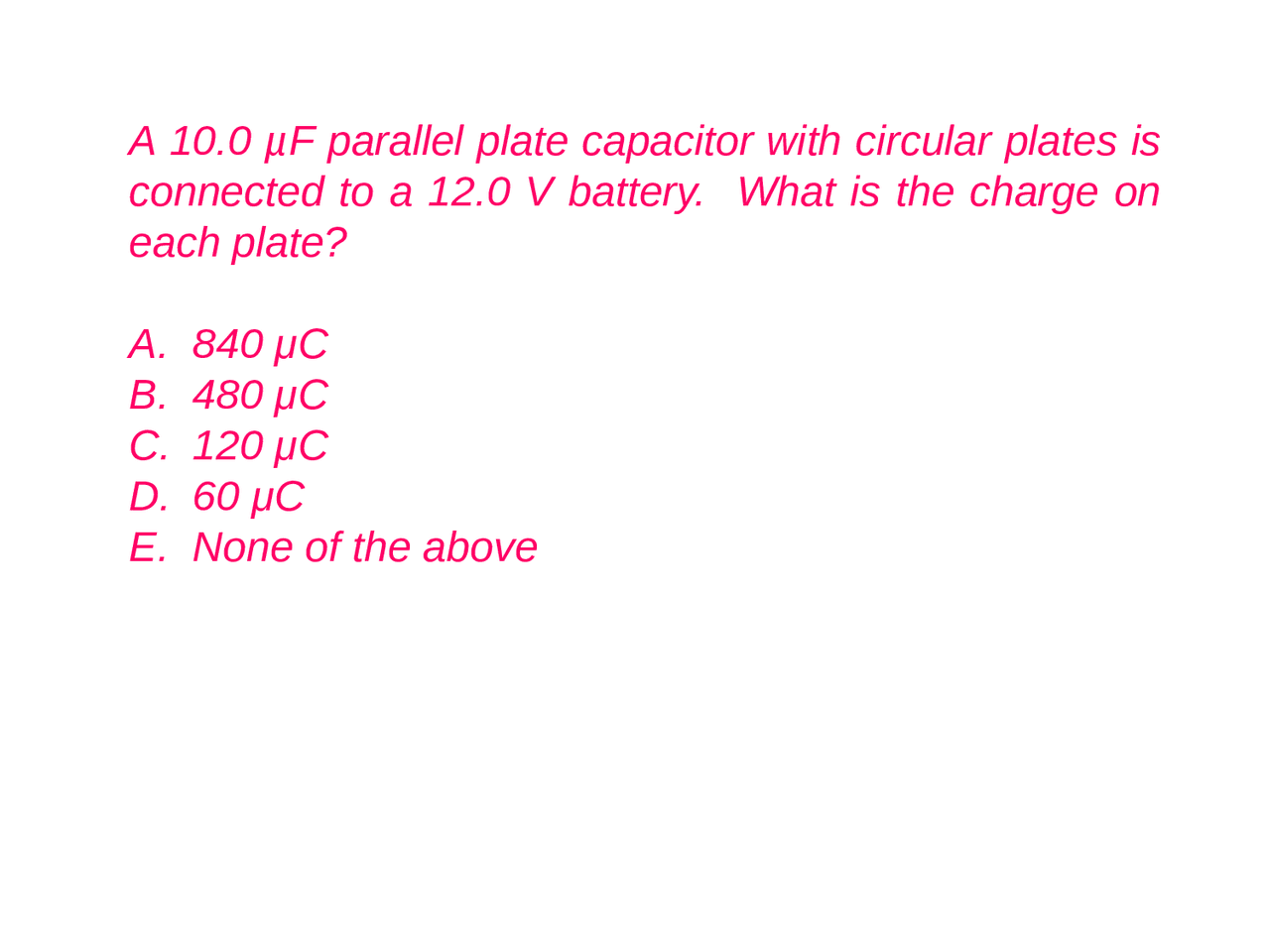 MCQs with Answers for College Physics II - Quiz I | PHY 2054C - Docsity