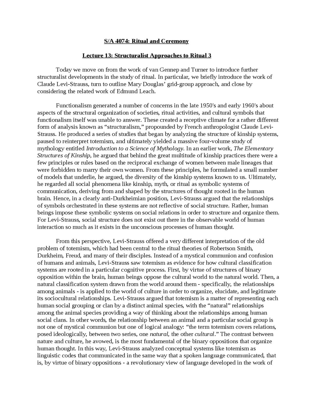 Ritual and Ceremony-LectureNotes 13-Sociology | Study notes Sociology ...
