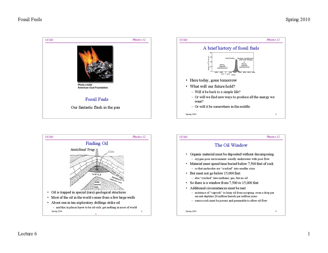 Physics 12 Energy and the Environment-Lecture 06 fossil spring 2010 ...
