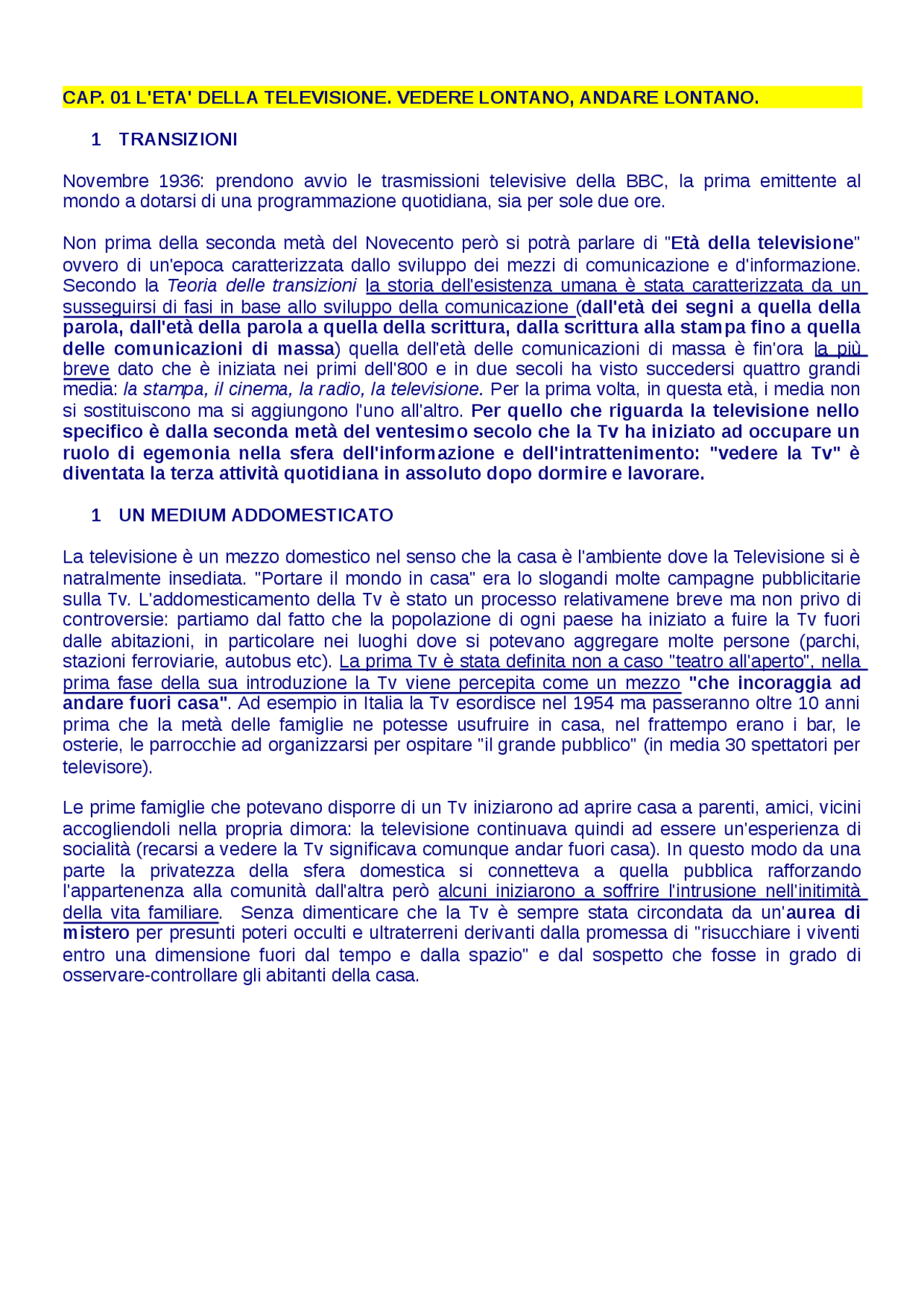 L Età Della Televisione Milly Buonanno Docsity