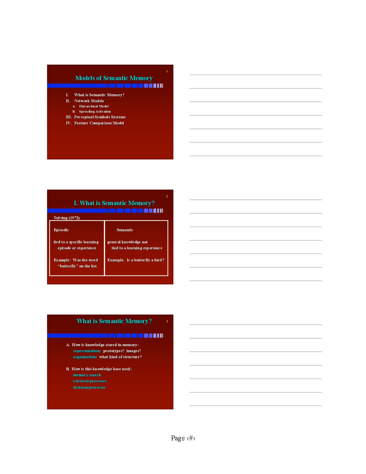 Cognitive Sociology Semantic MemoryLecture SlidesSociology Docsity