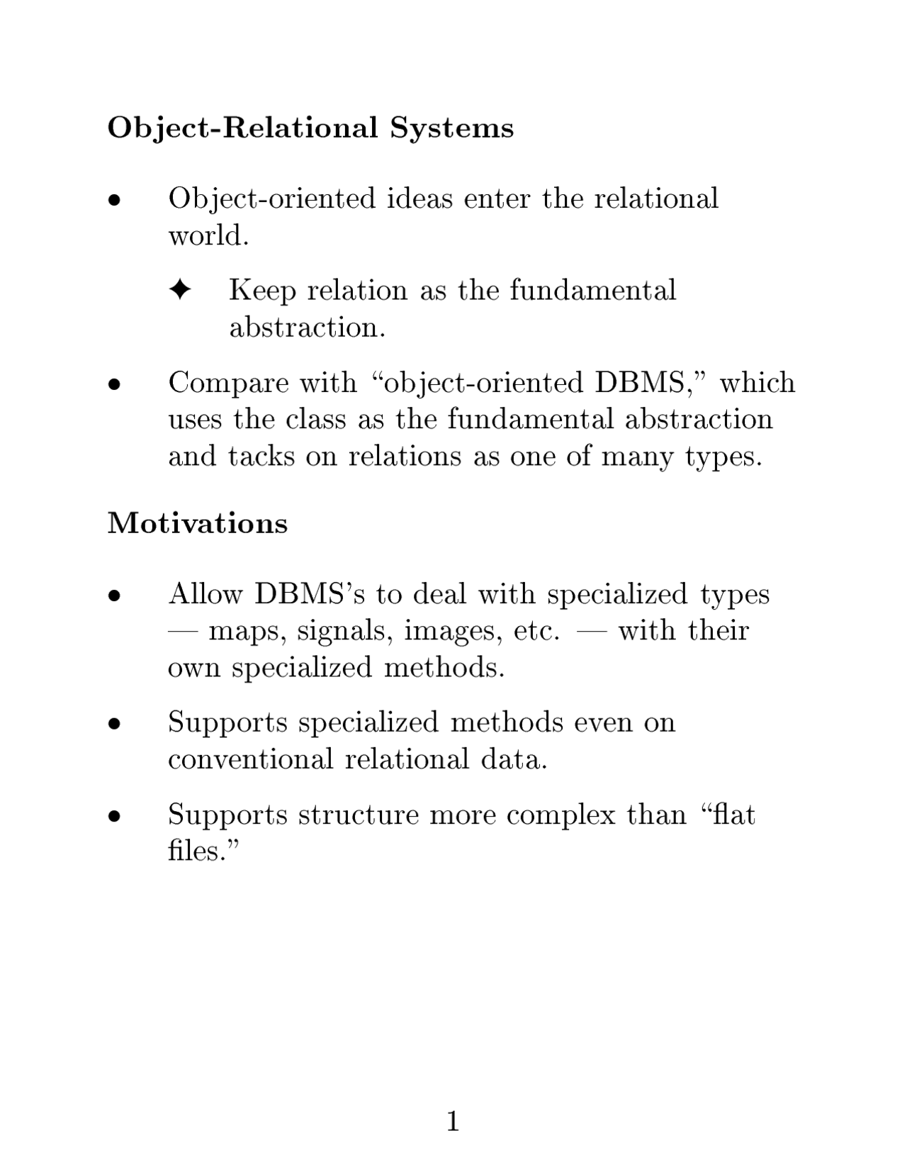 Object-relational Systems-Database systems-Lecture 12 Slides-Computer ...