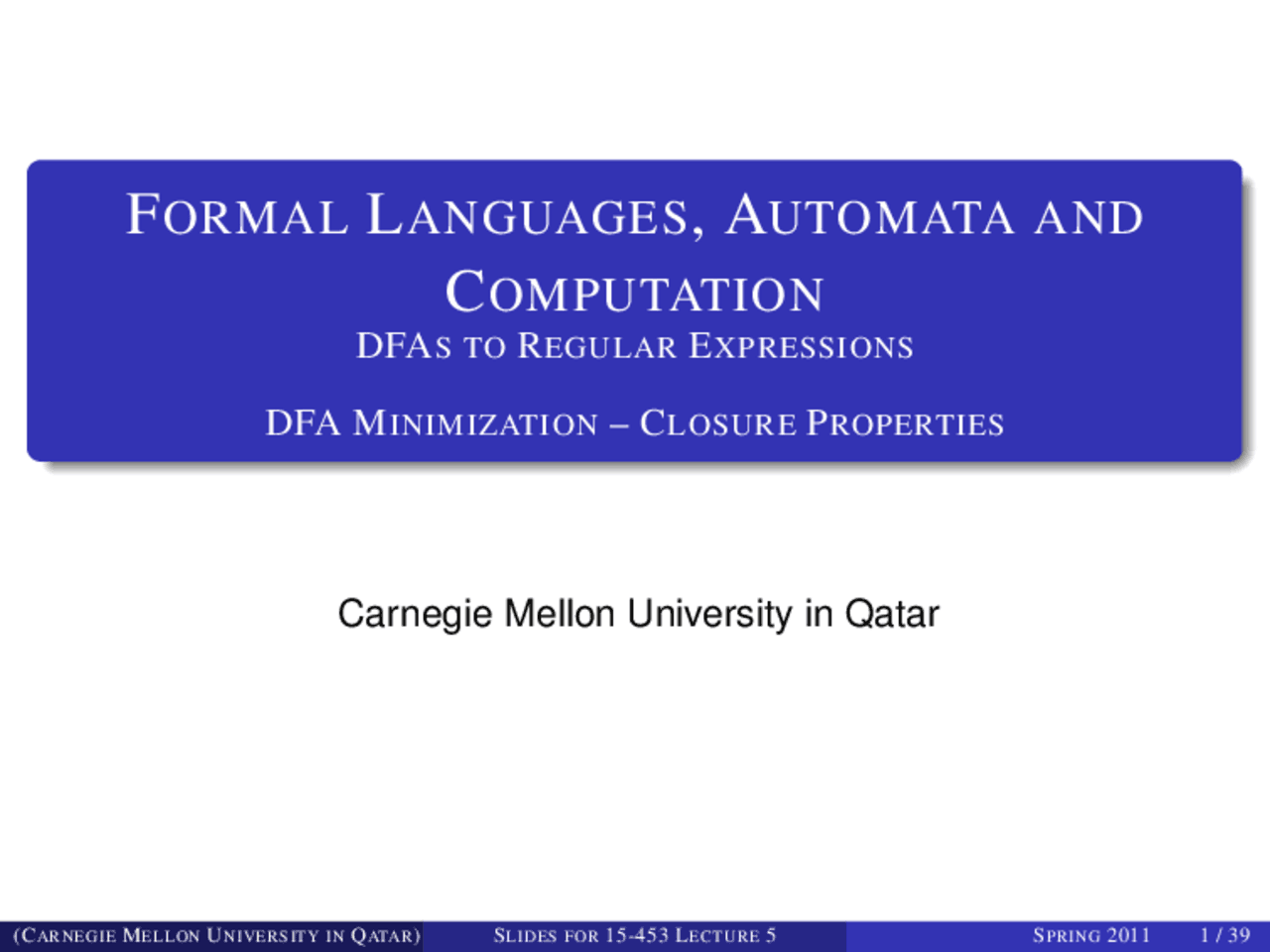 Regular Expression-Formal Languages, Automata and Computation-Lecture ...