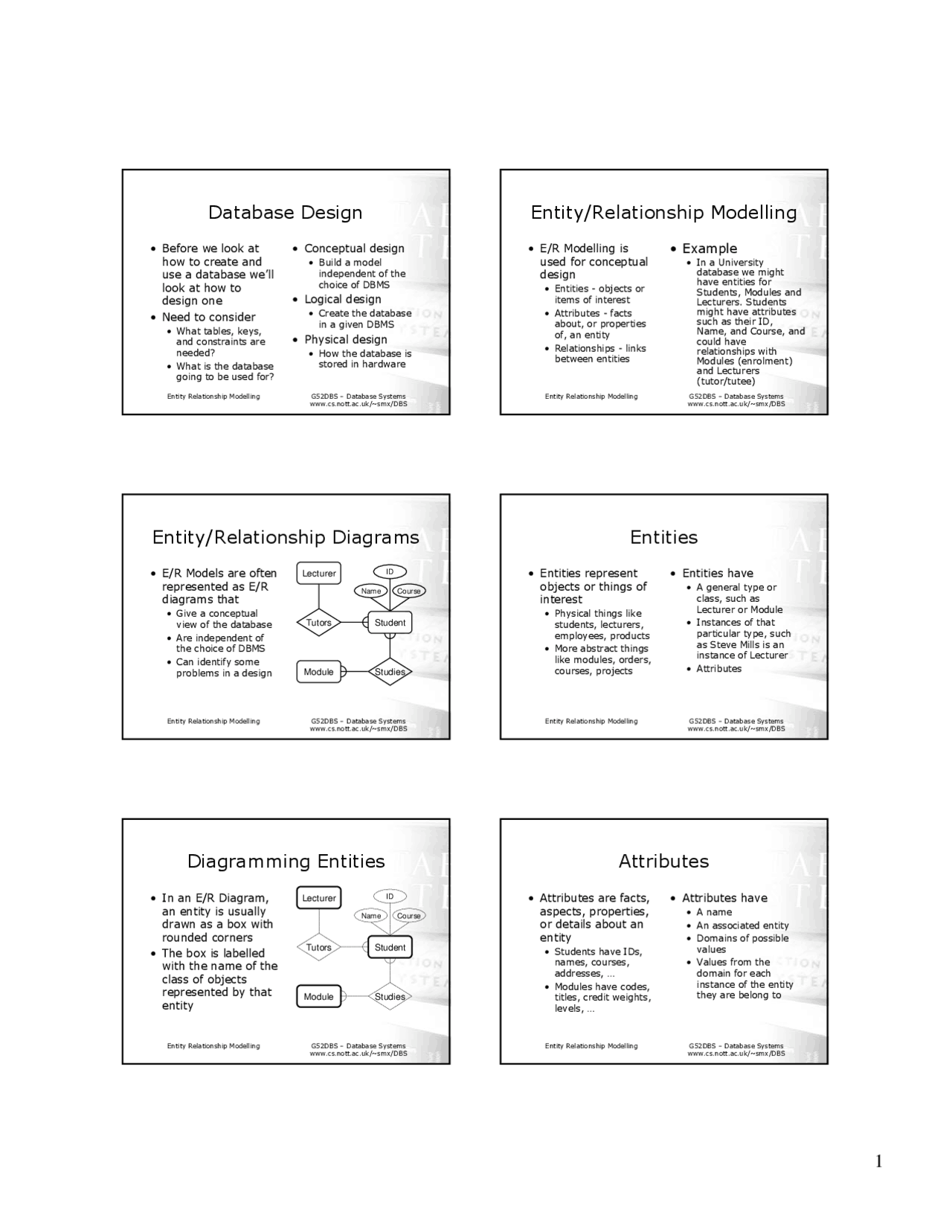 Database Design-Introduction to Database System-Lecture 03 Slides ...